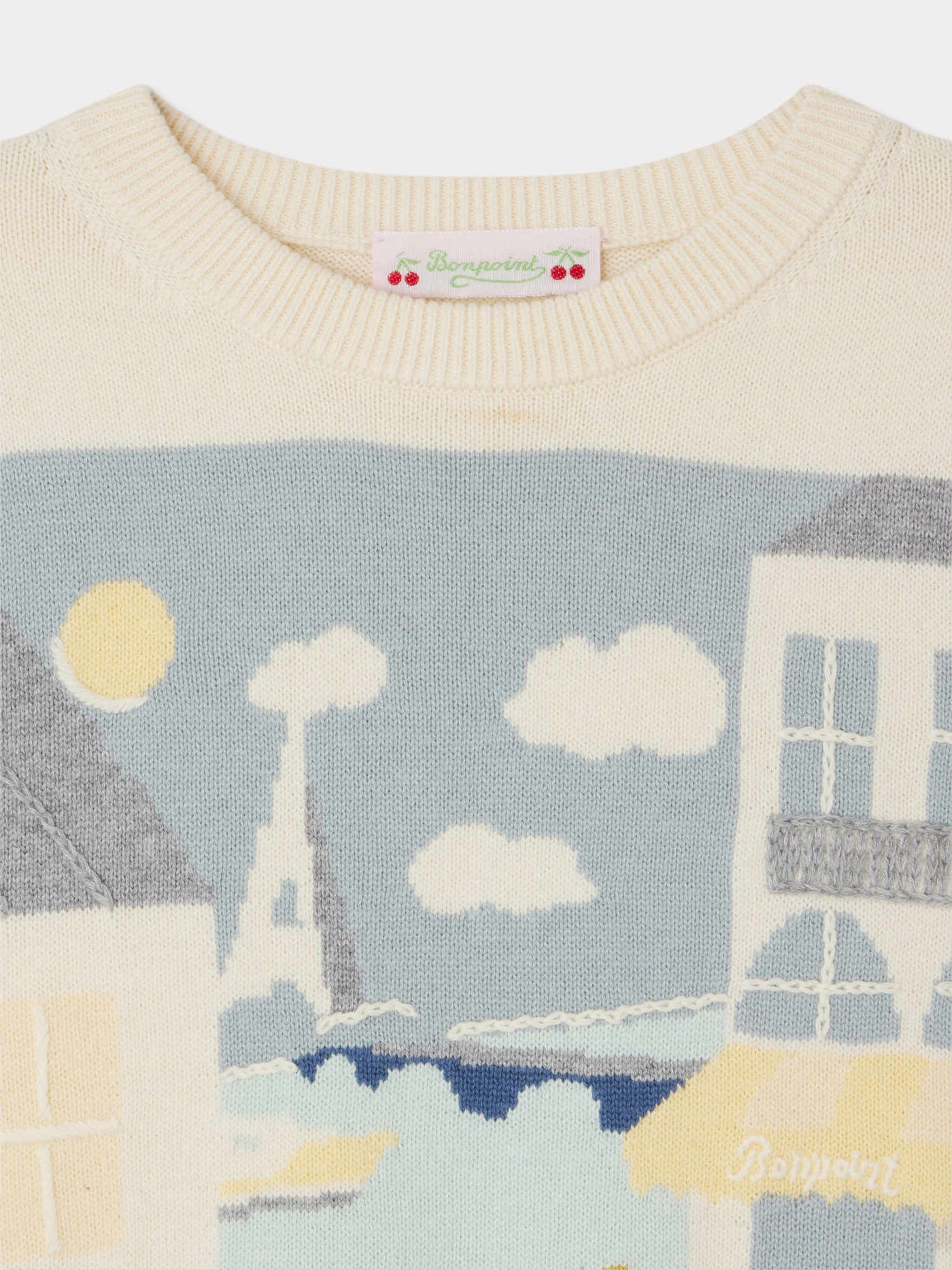 Elvira Pullover aus handbesticktem Jacquard