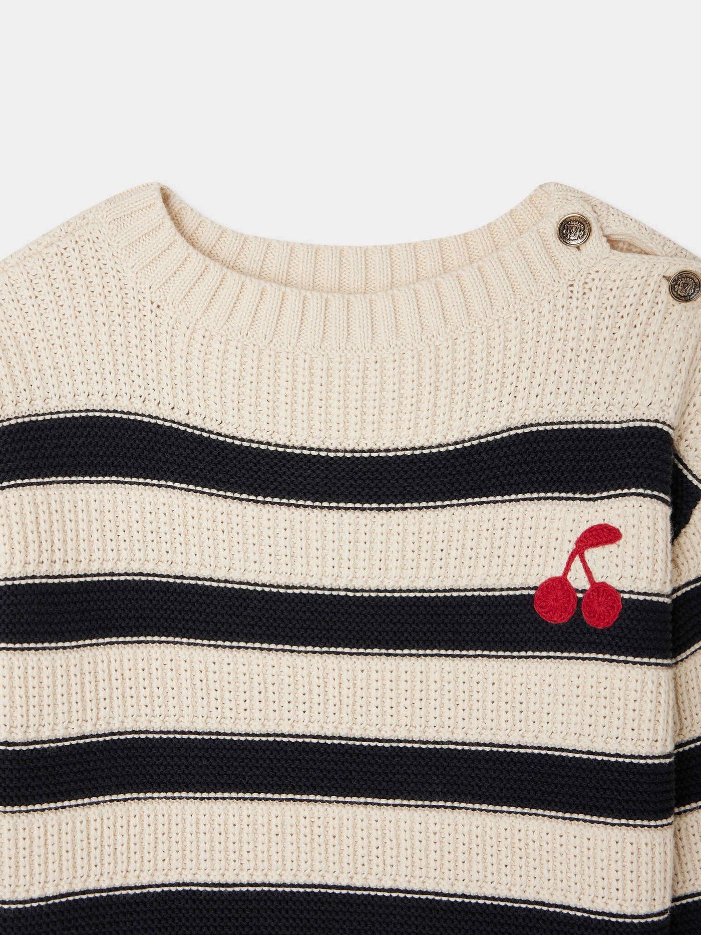 Maglione Ereni a righe con scollatura a barca