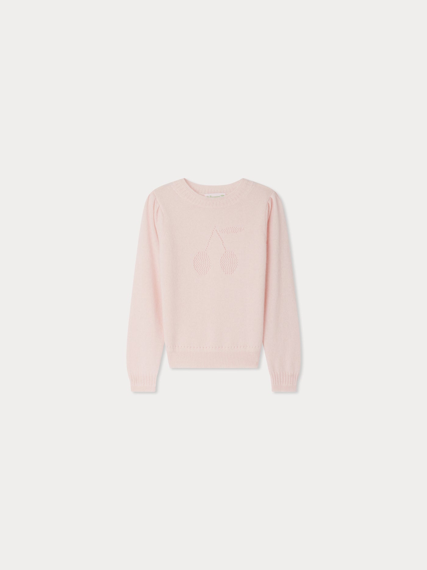 Emiliou cashmere sweater with openwork cherry pattern