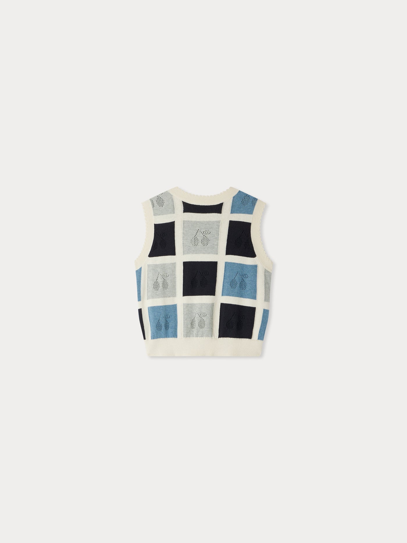 Maglione senza maniche Elda a quadri