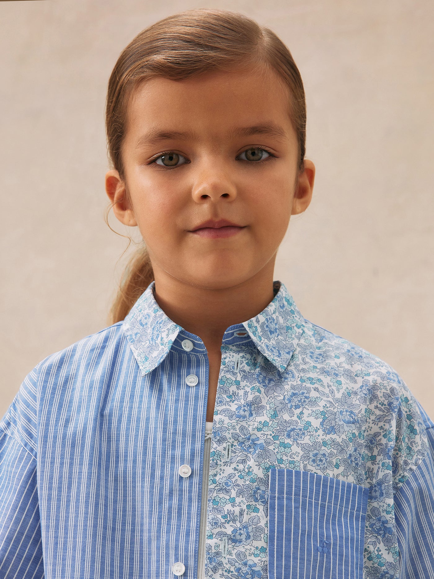 Camicia ampia di Elyas in patchwork