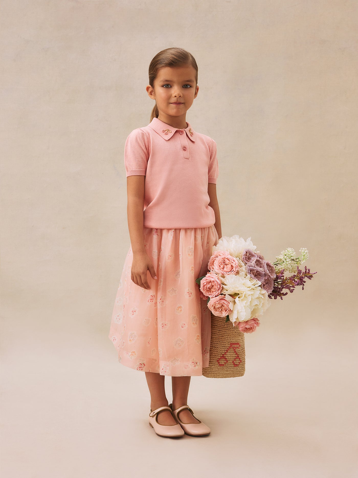 Elycia Seidenrock mit Blumenmuster