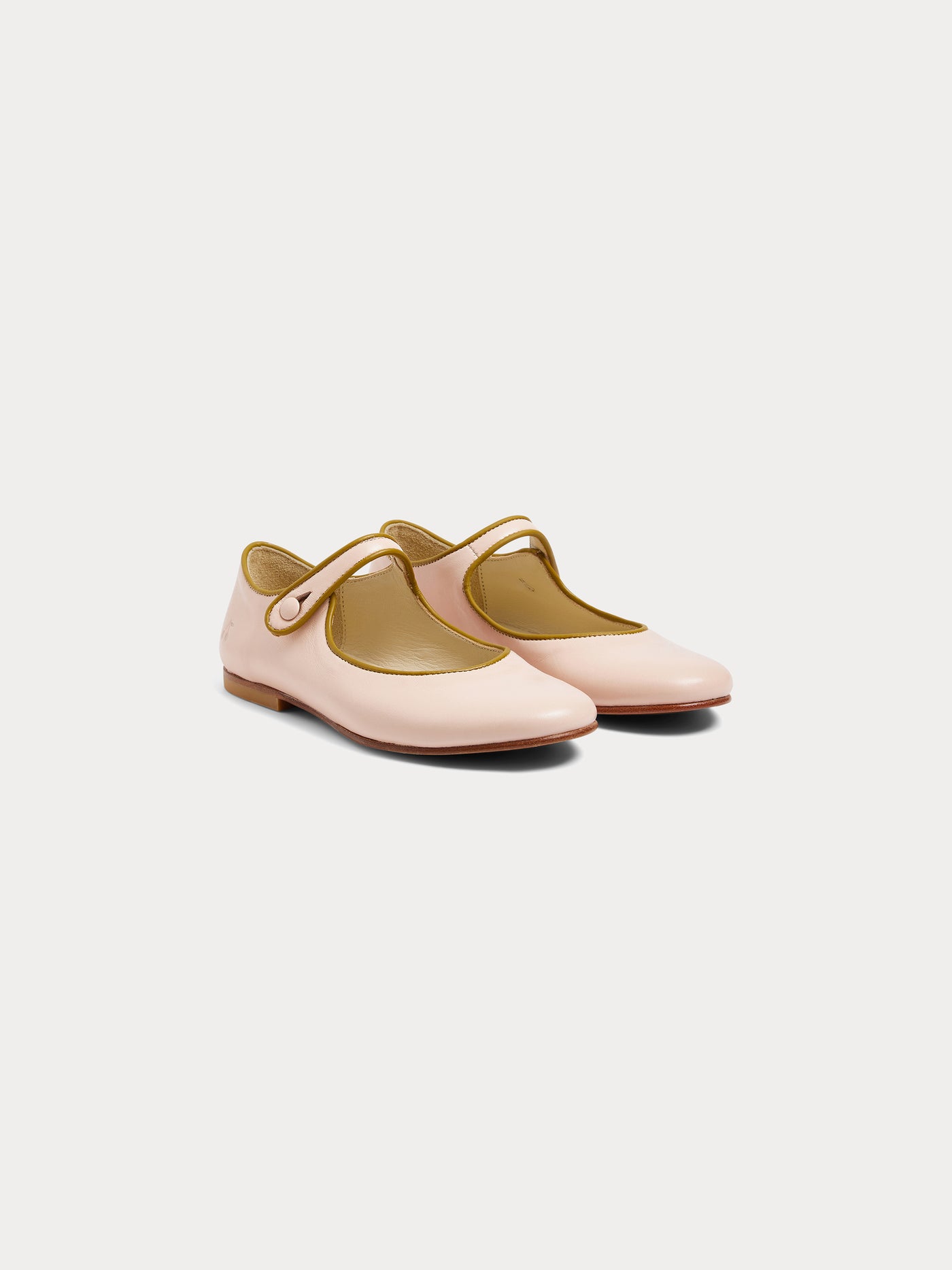 Ella mary janes in pelle rosa polvere