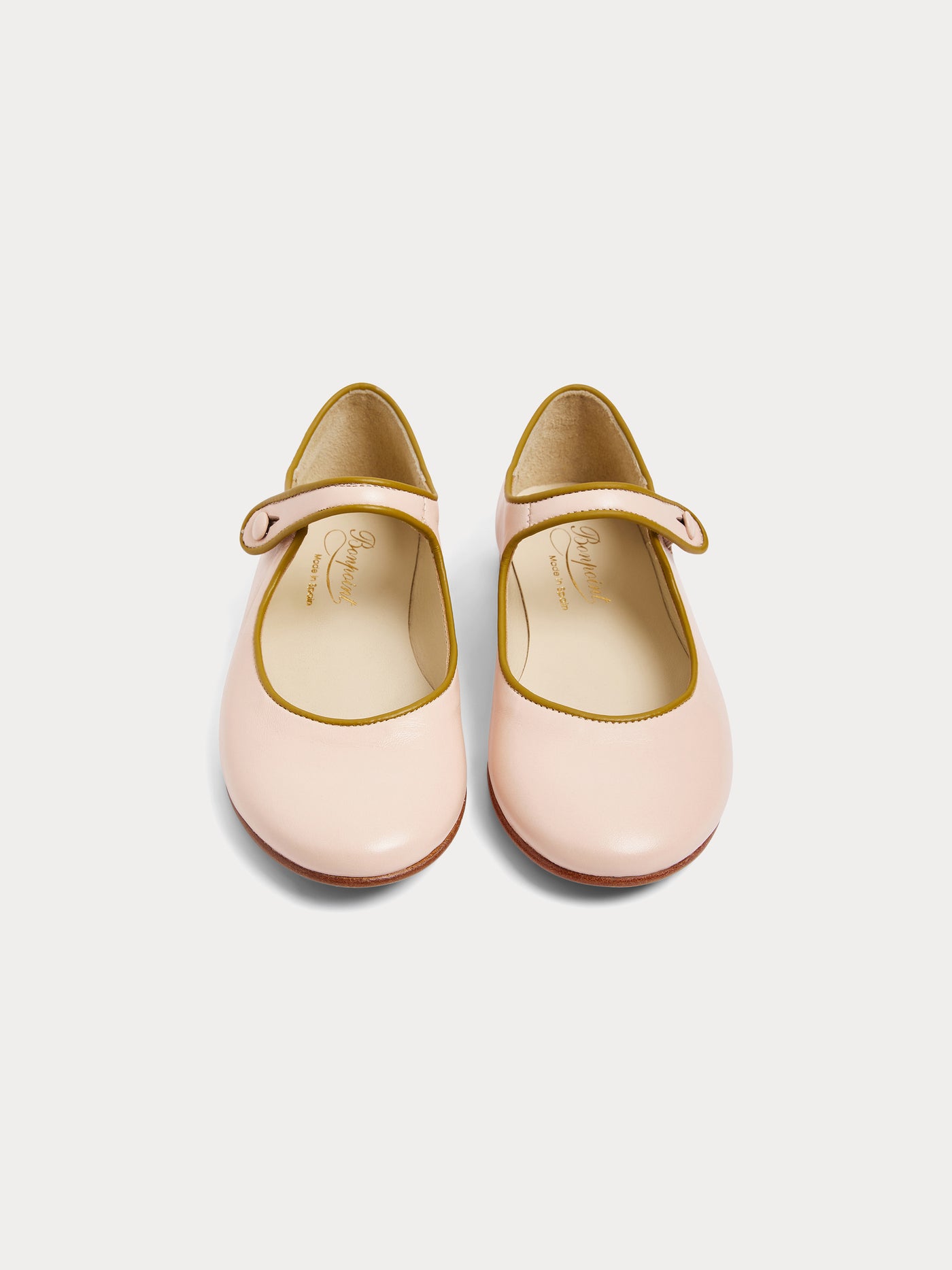 Ella mary janes in pelle rosa polvere