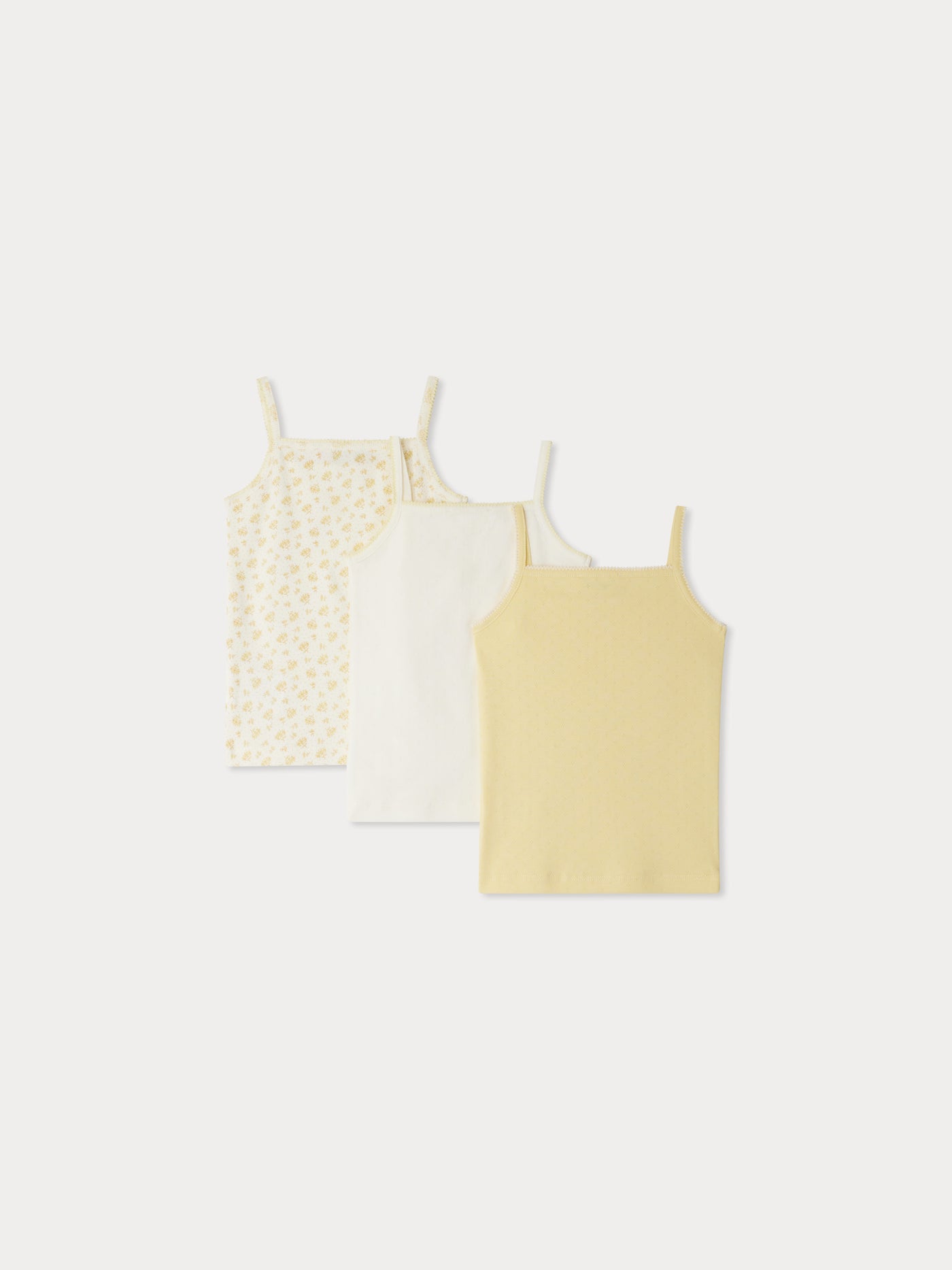 Top in anice con fiocchi gialli