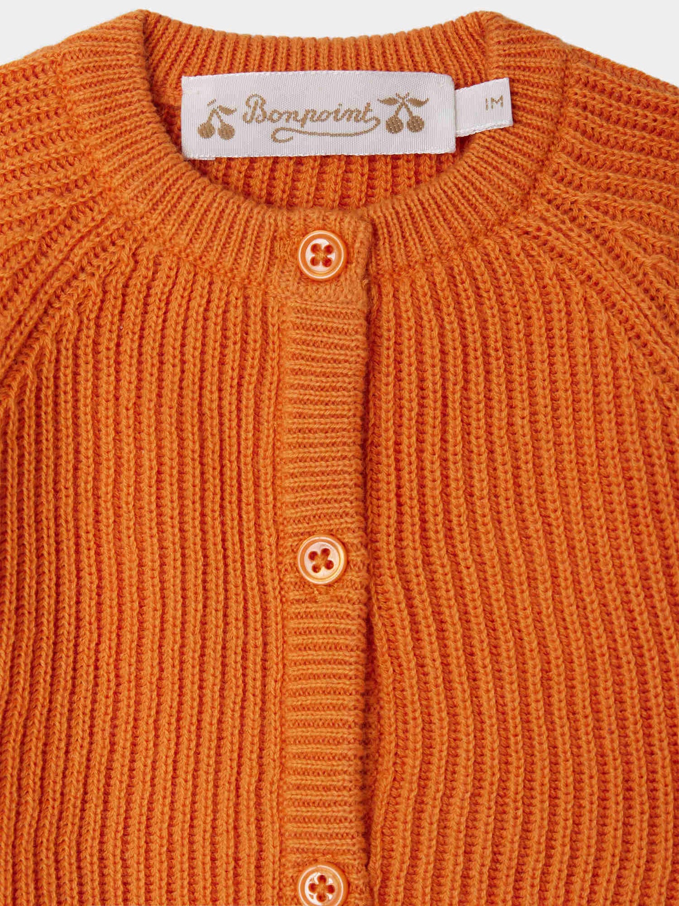 Cardigan Giusto côtelé orange