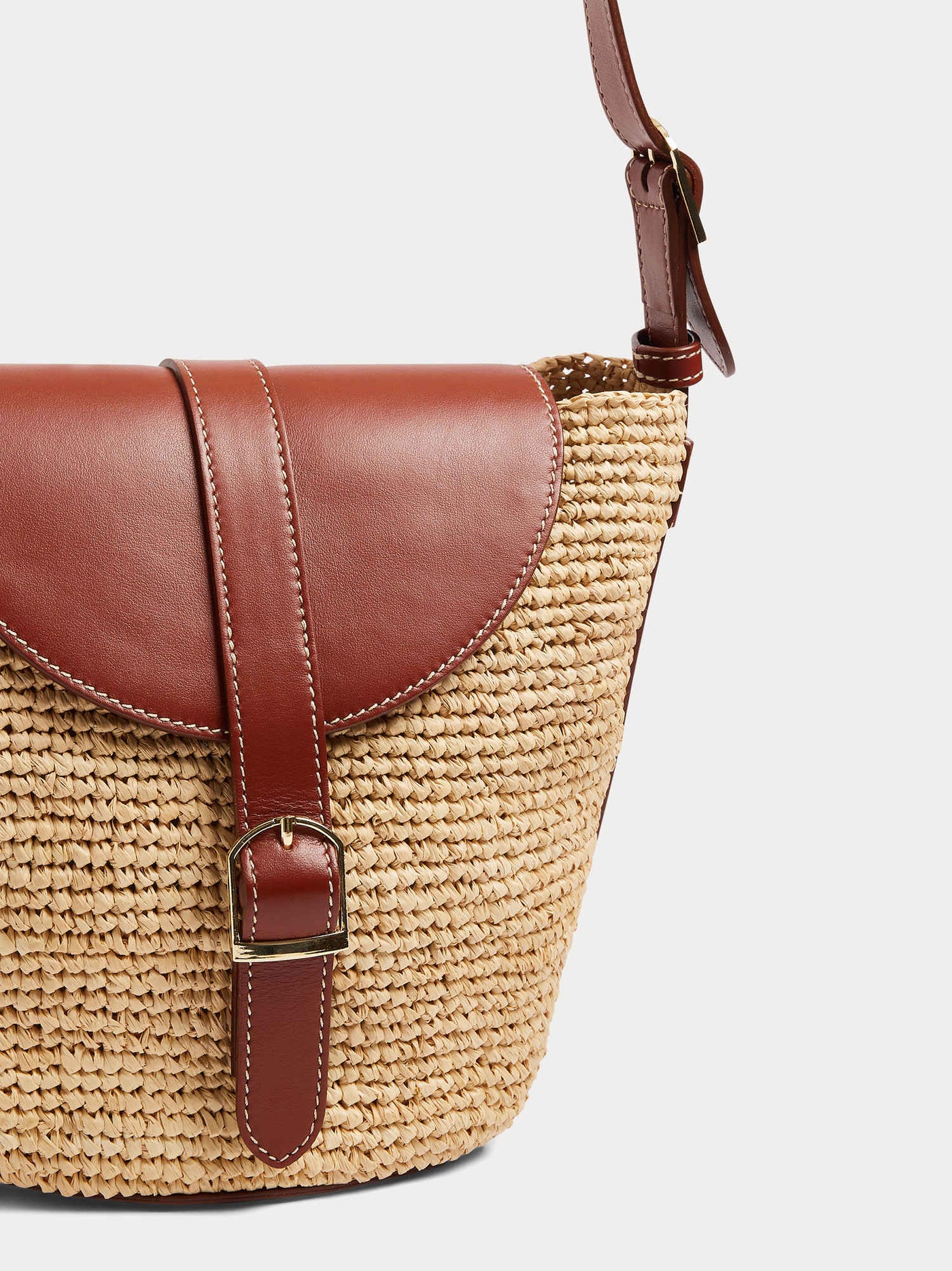 Borsa Enjie con tracolla in rafia Bonpoint x Vanessa Seward