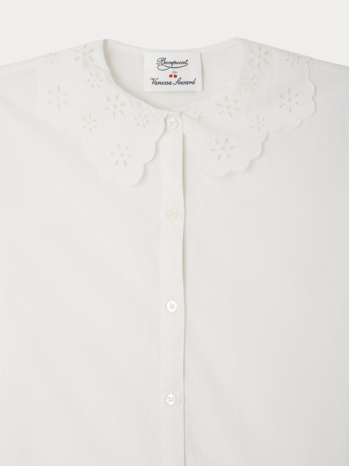 Bonpoint x Vanessa Seward blouse Elegante à broderies anglaises