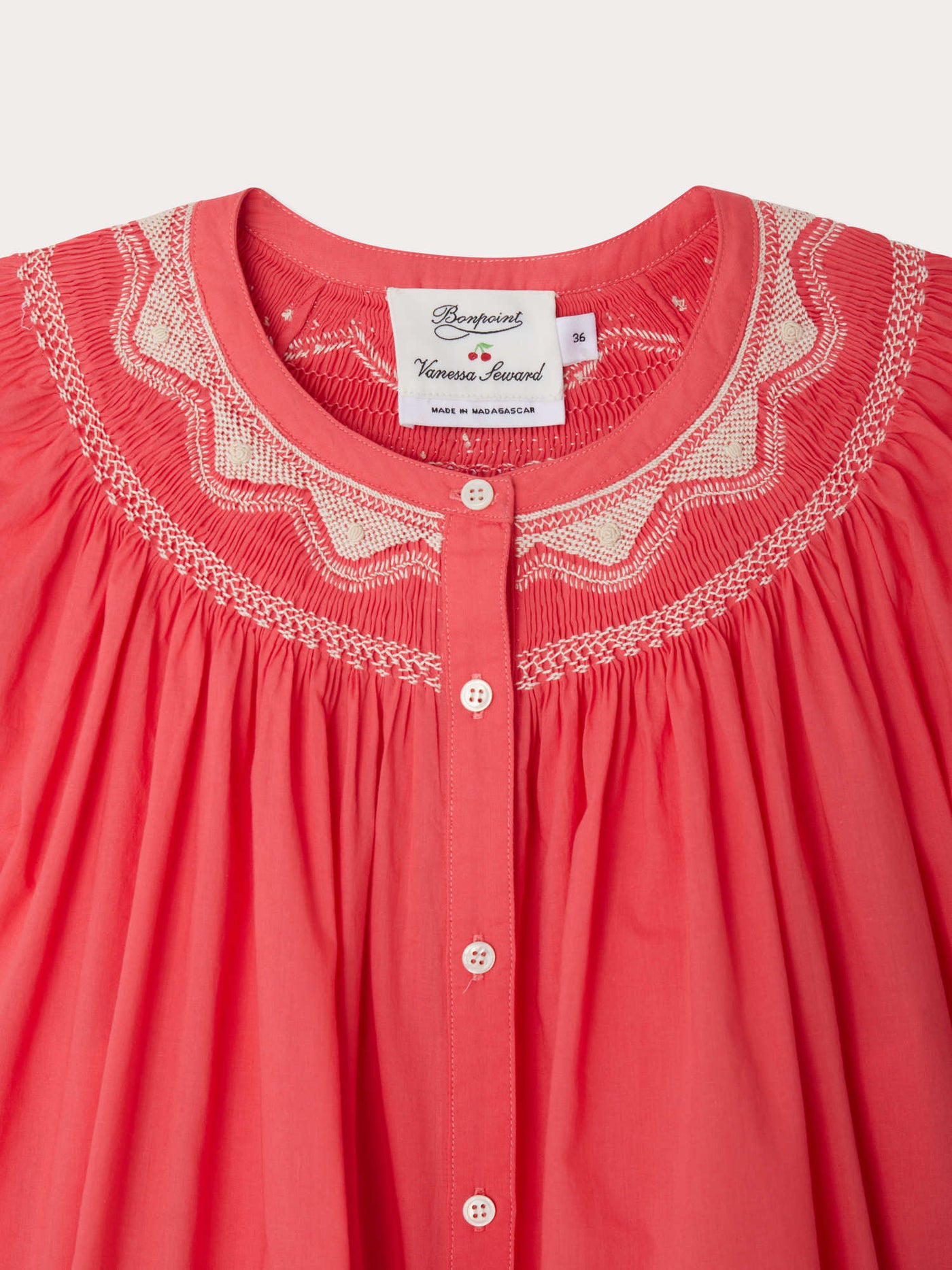 Bonpoint x Vanessa Seward blouse Empathie smockée à broderies