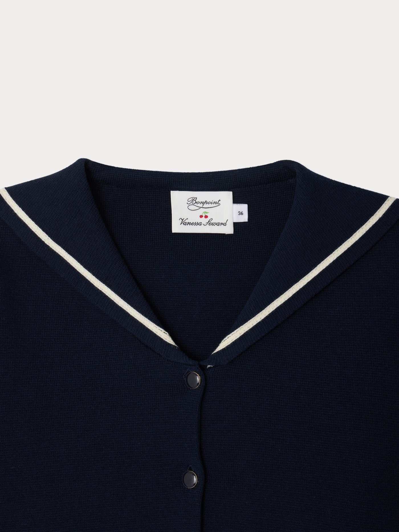 Bonpoint x Vanessa Seward Esplanade Strickjacke mit Matrosenkragen und Taschen