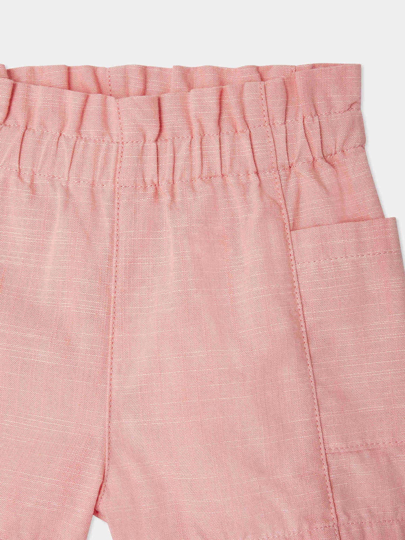 Pantaloni corti in nougat di chambray