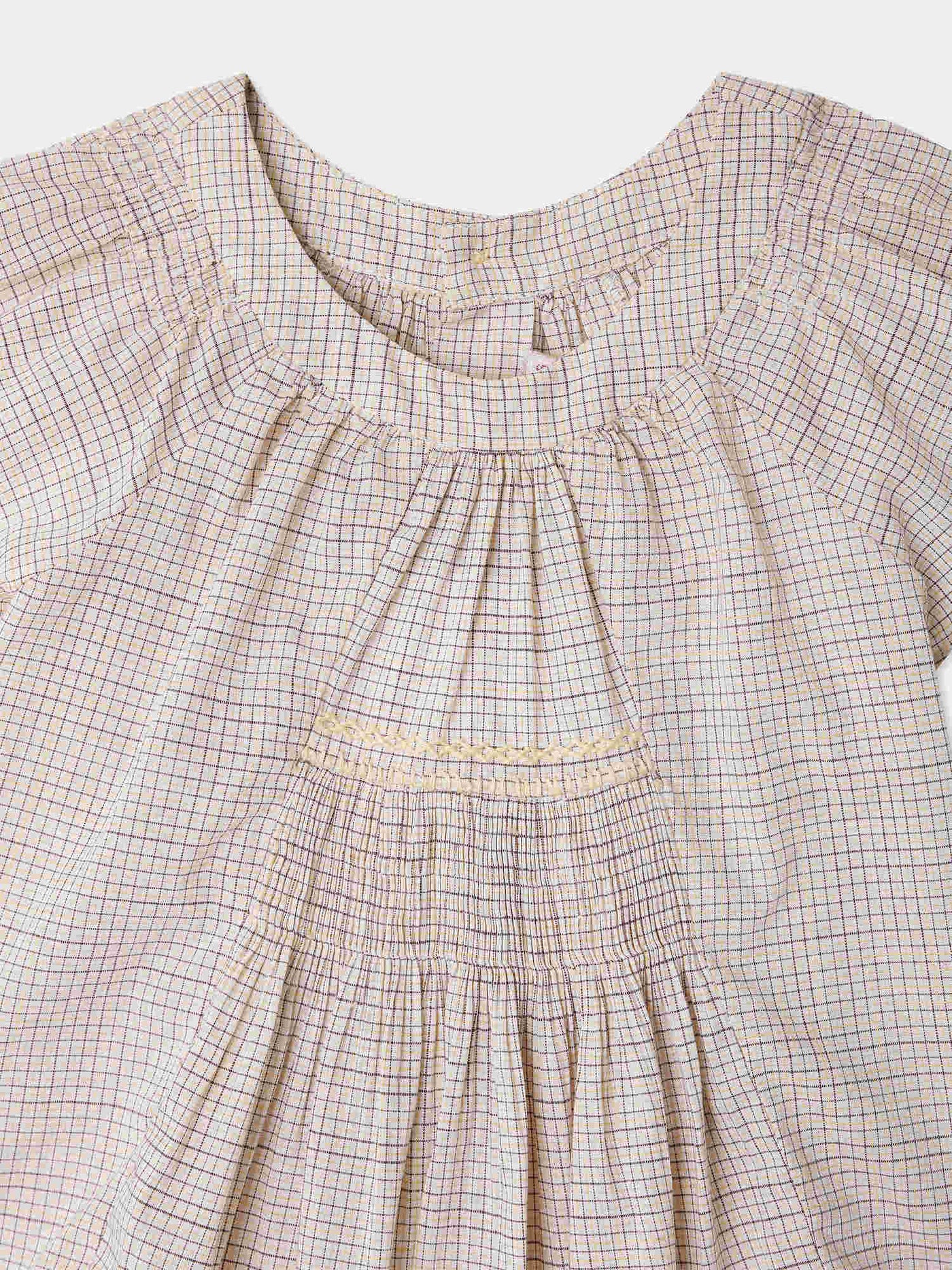 Aurélie Smockbluse mit Karos