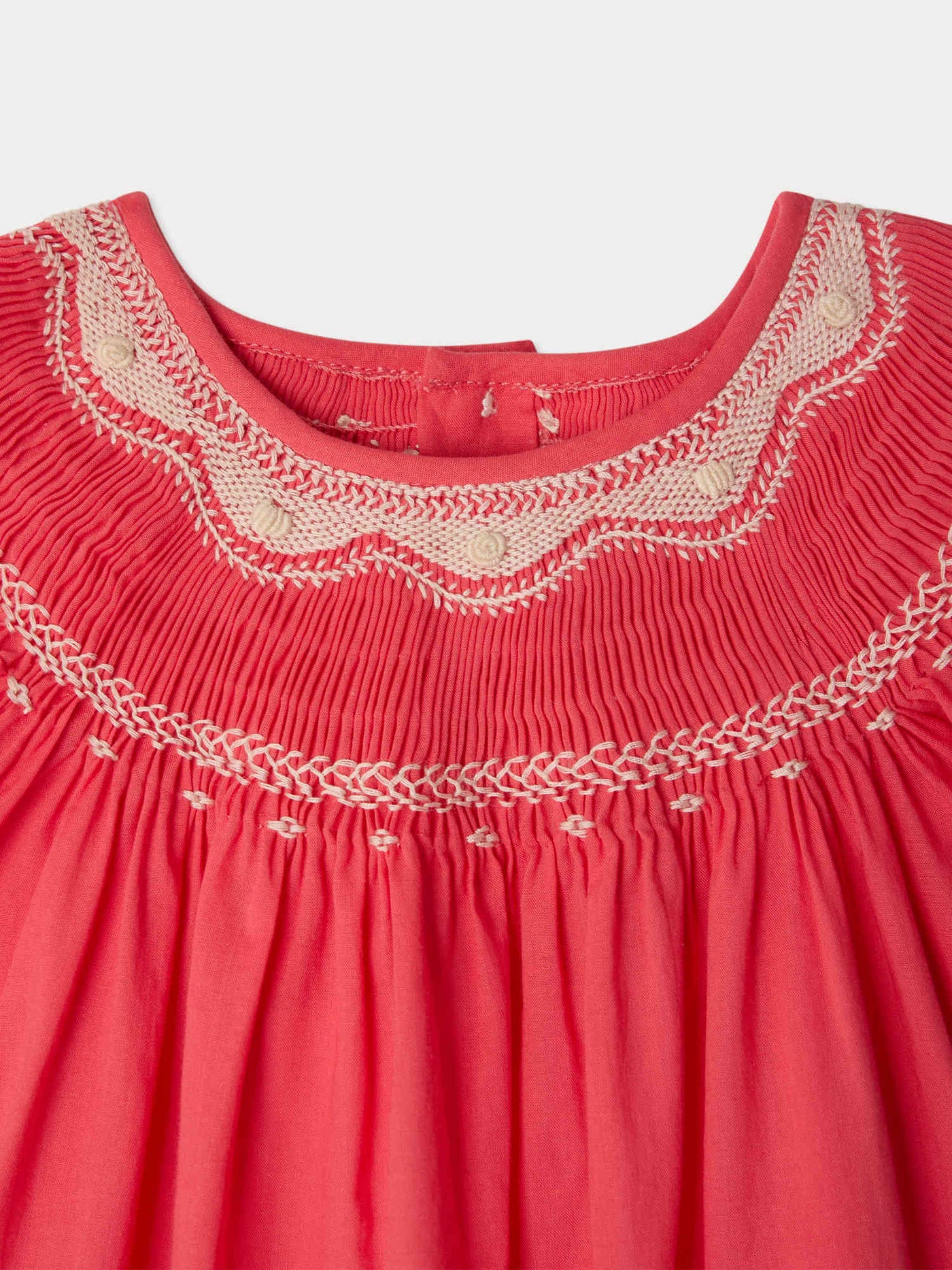 Erin gesmoktes und besticktes Kleid mit Bloomer