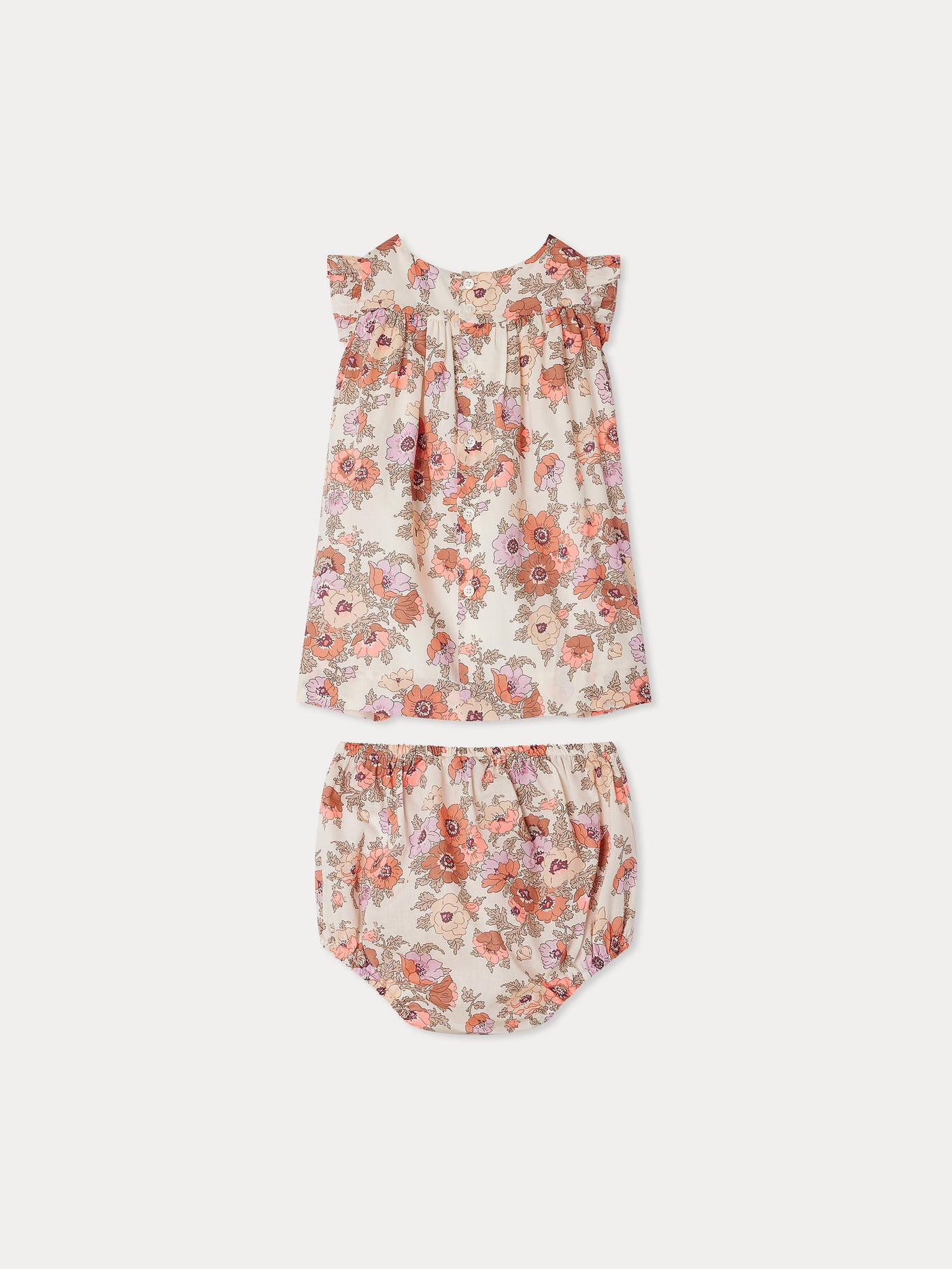 Abito Clothibis arricciato realizzato con tessuti Liberty