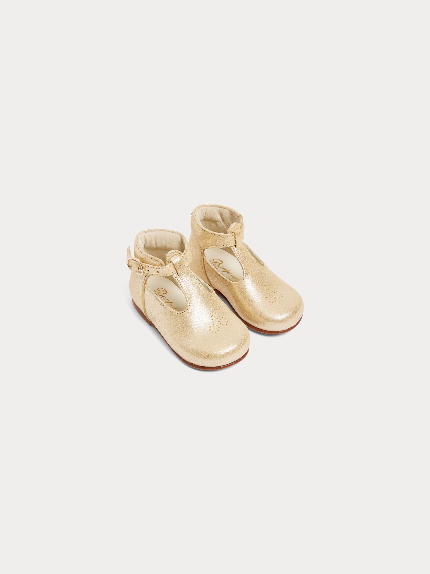 Scarpe primi passi primaverili in pelle
