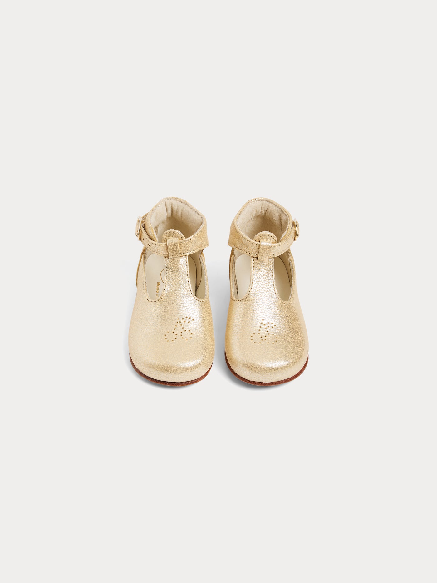 Scarpe primi passi primaverili in pelle