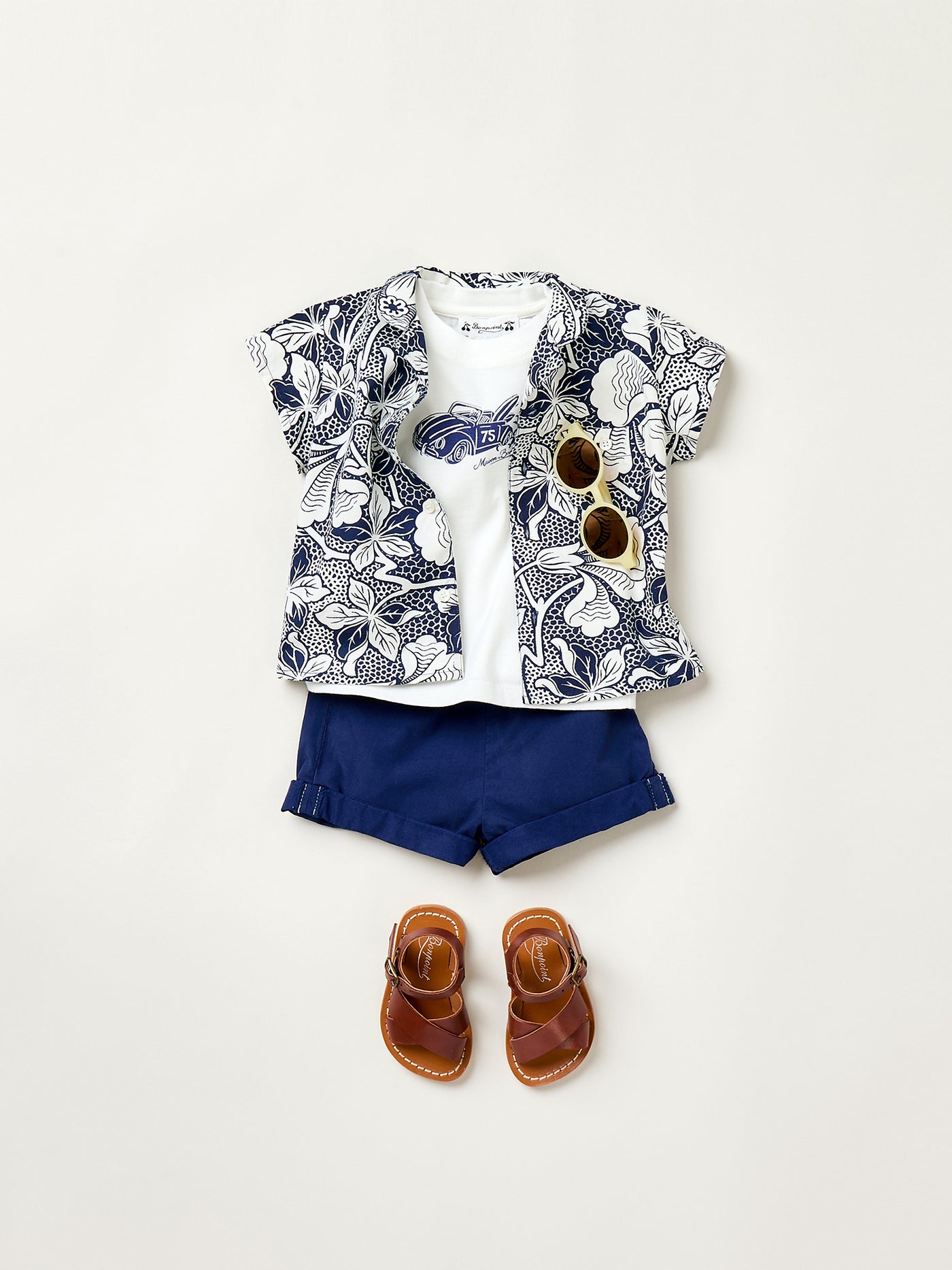 Ecady shorts in blue poplin
