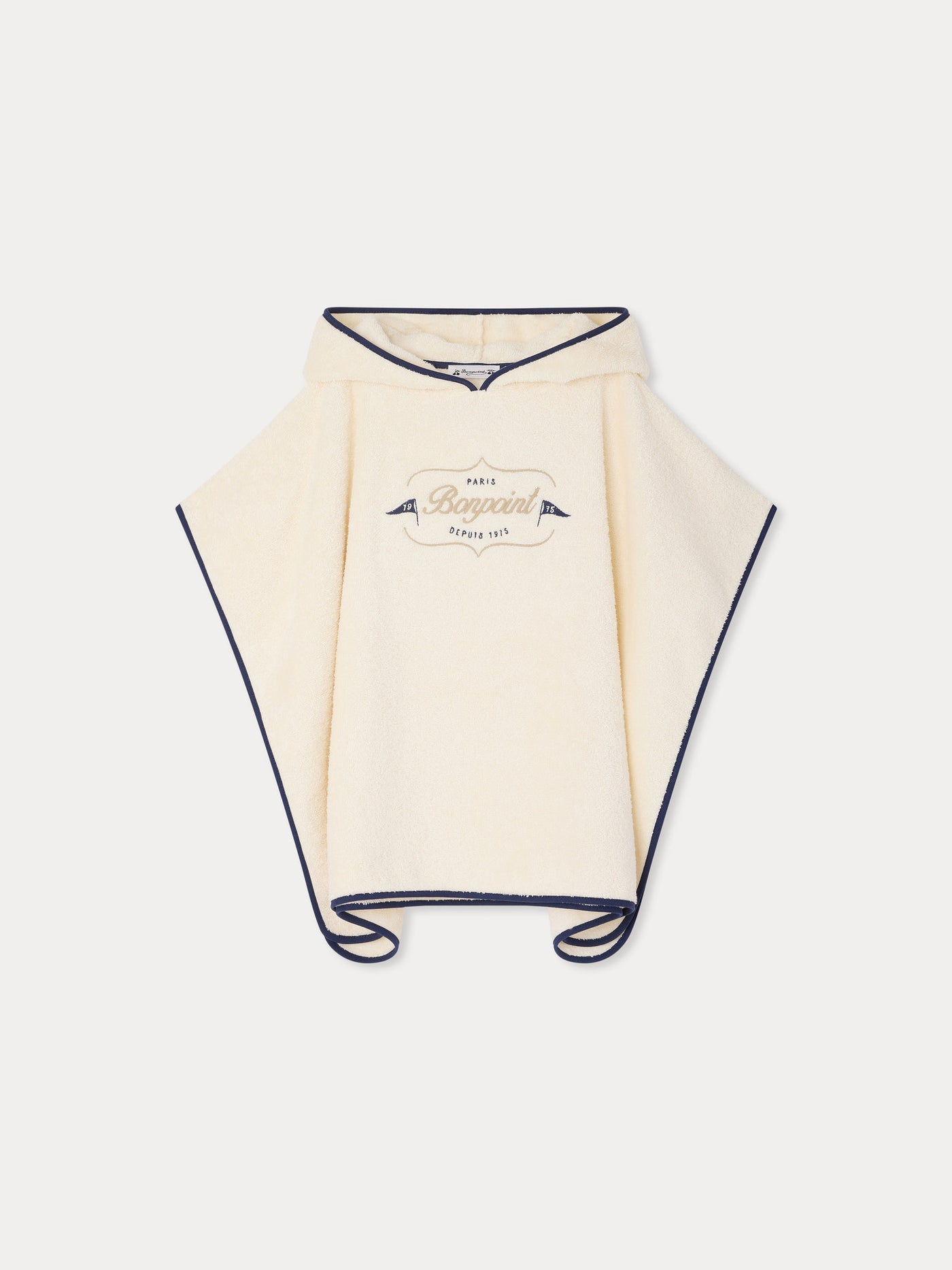 Poncho da bagno Ewen con logo Heritage in cotone biologico