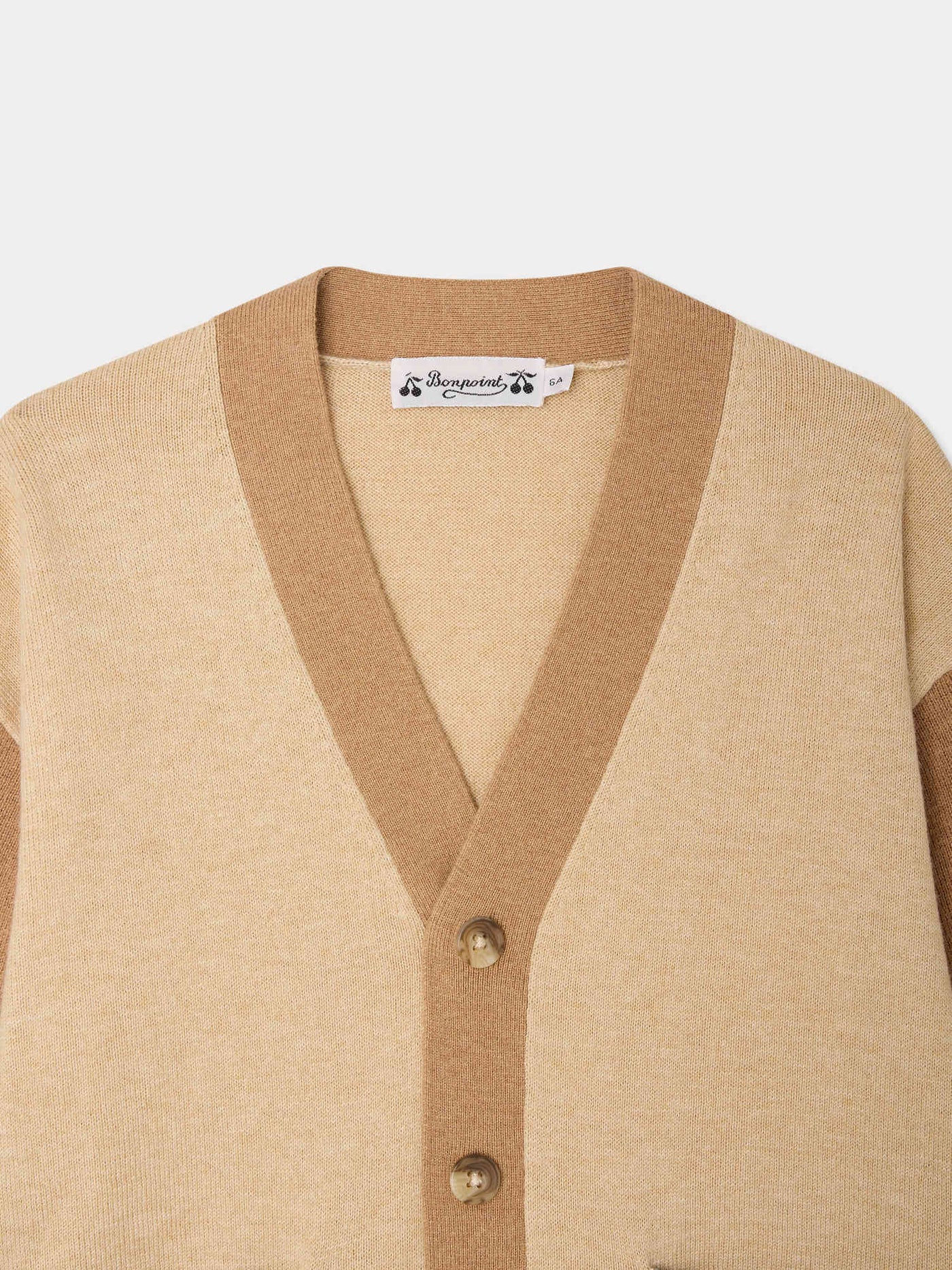 Edouard V-neck cardigan in organic cotton and cashmere