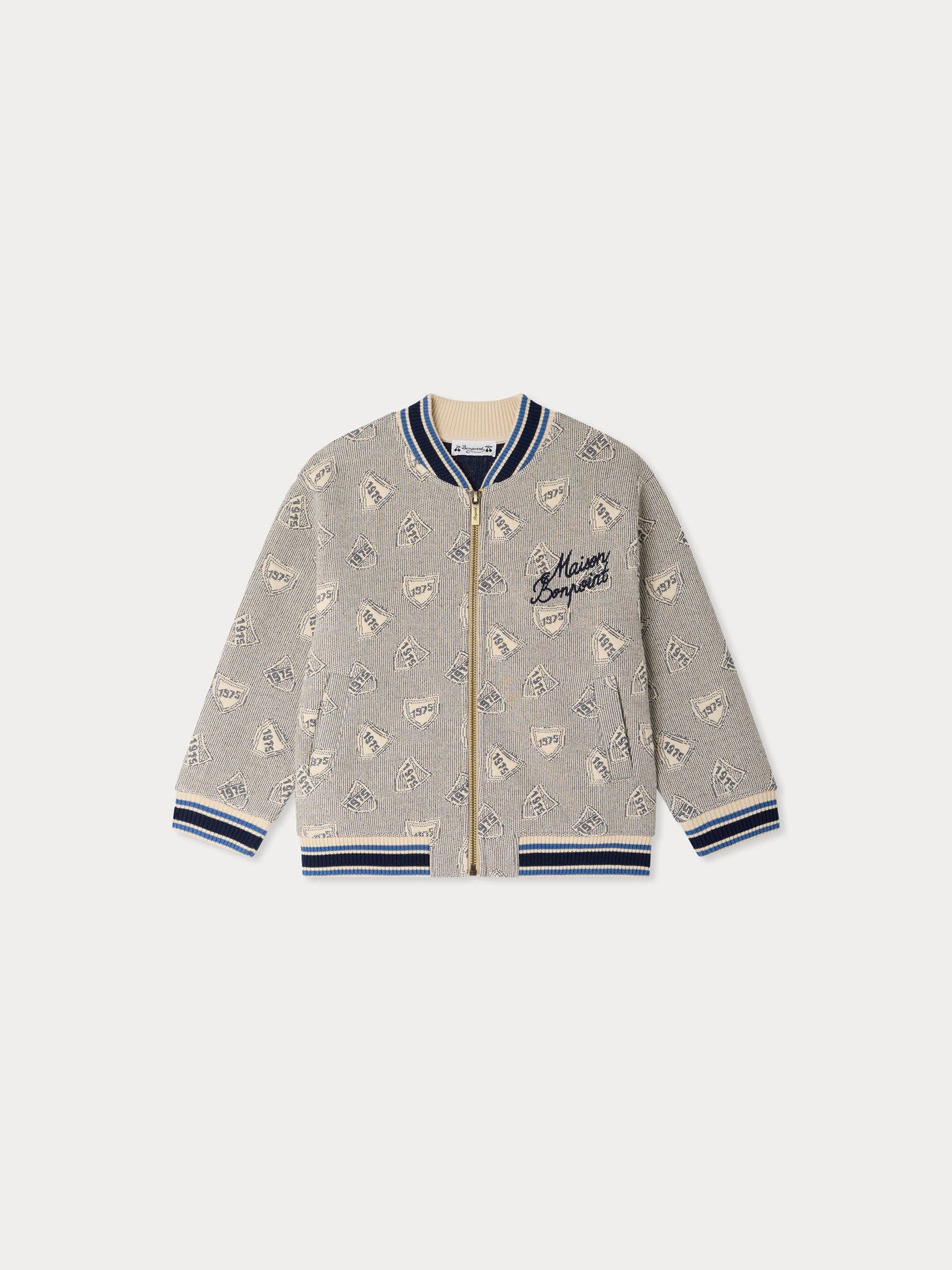 Giacca trapuntata Lantern con jacquard ricamato in cotone biologico