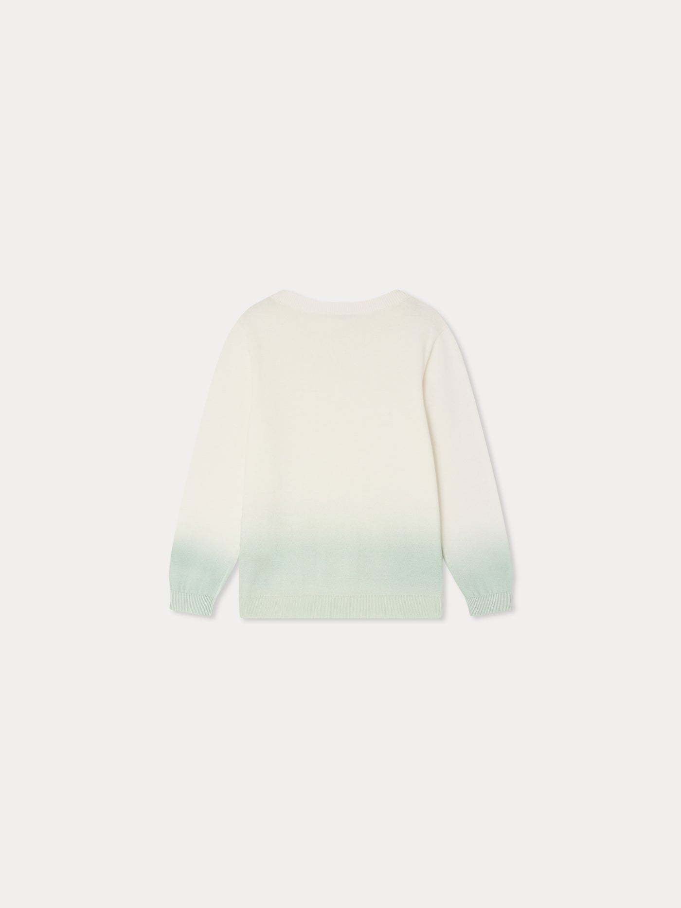 Tahar-grüner Dip-Dye-Pullover aus Bio-Baumwolle