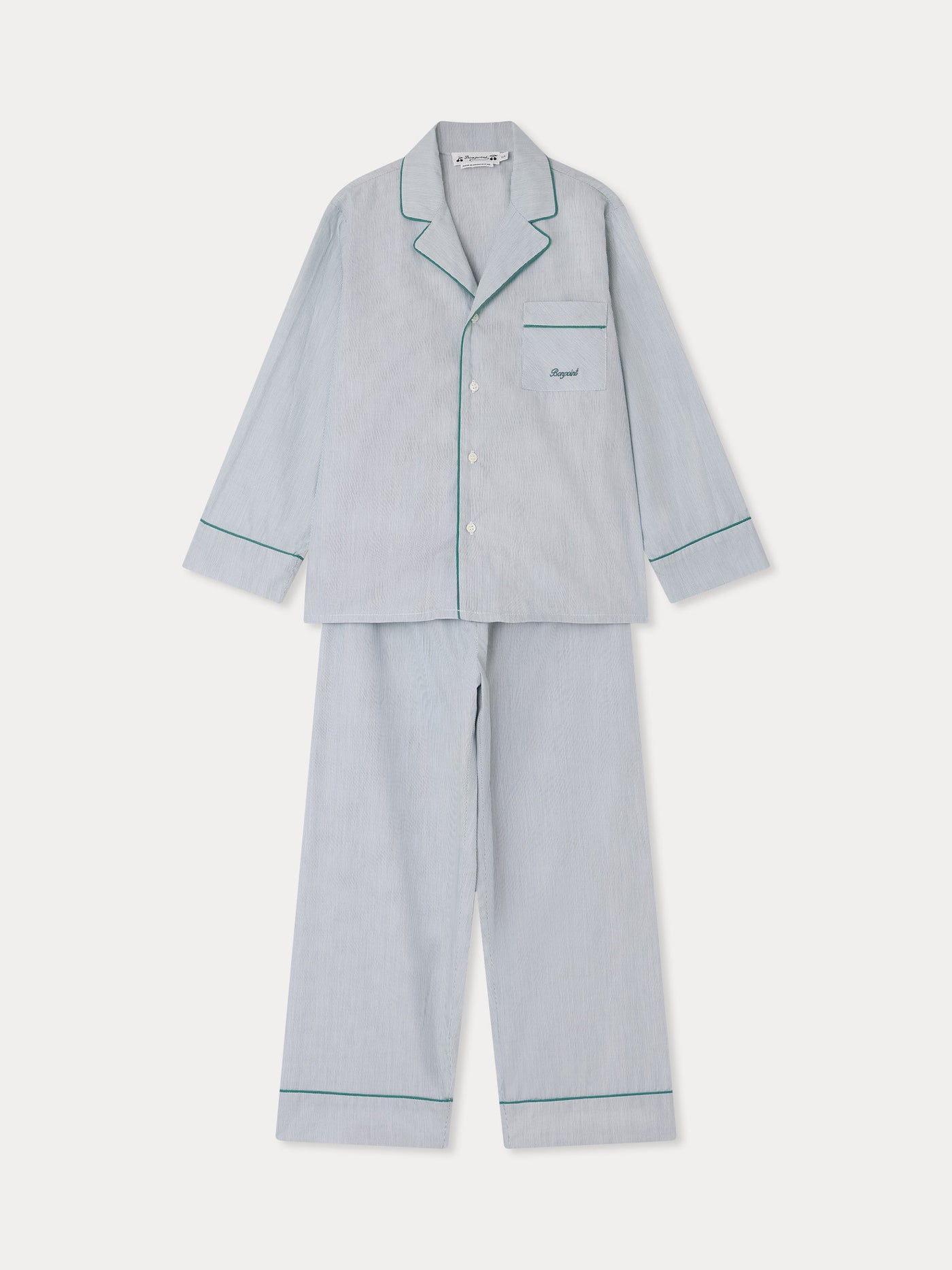 Pyjama chemise Dormeur à passepoil contrasté