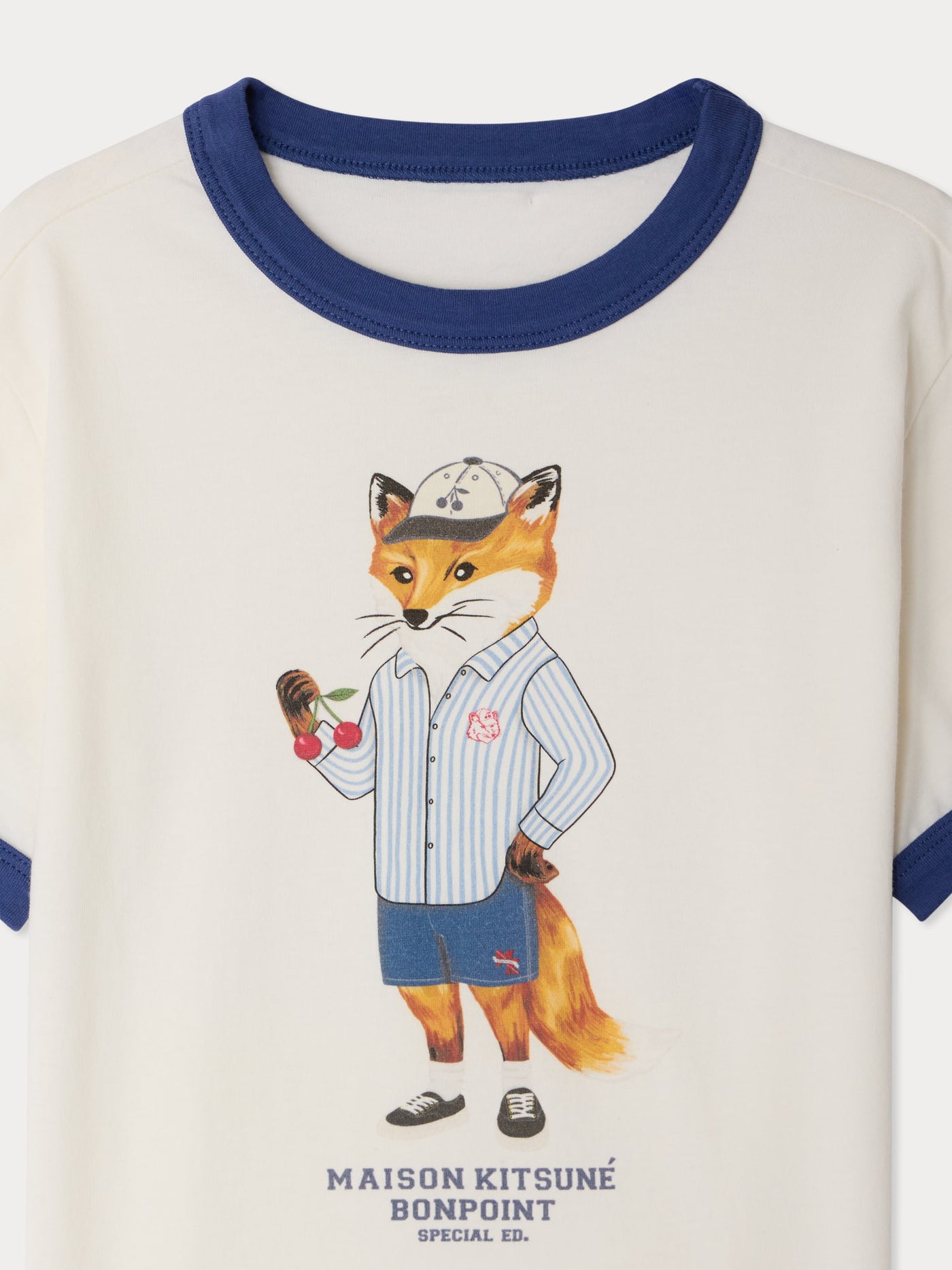 Bonpoint x Maison Kitsuné T-shirt mixte Akiva imprimé renard en coton biologique