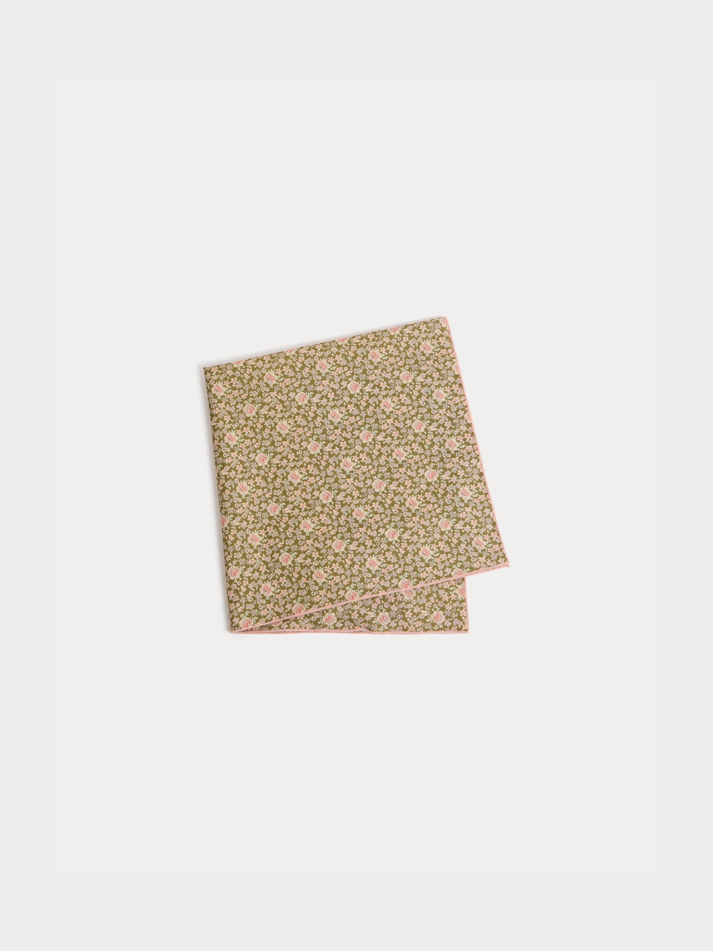 Sciarpa Cayati con fiori verde lime in tessuto Liberty di cotone biologico