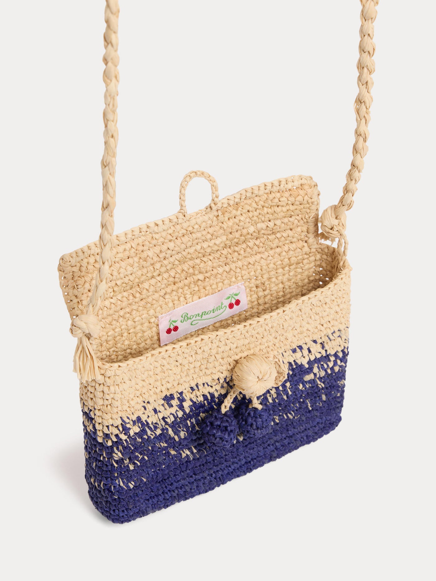 Handgefertigte Gouter-Schultertasche aus Bast