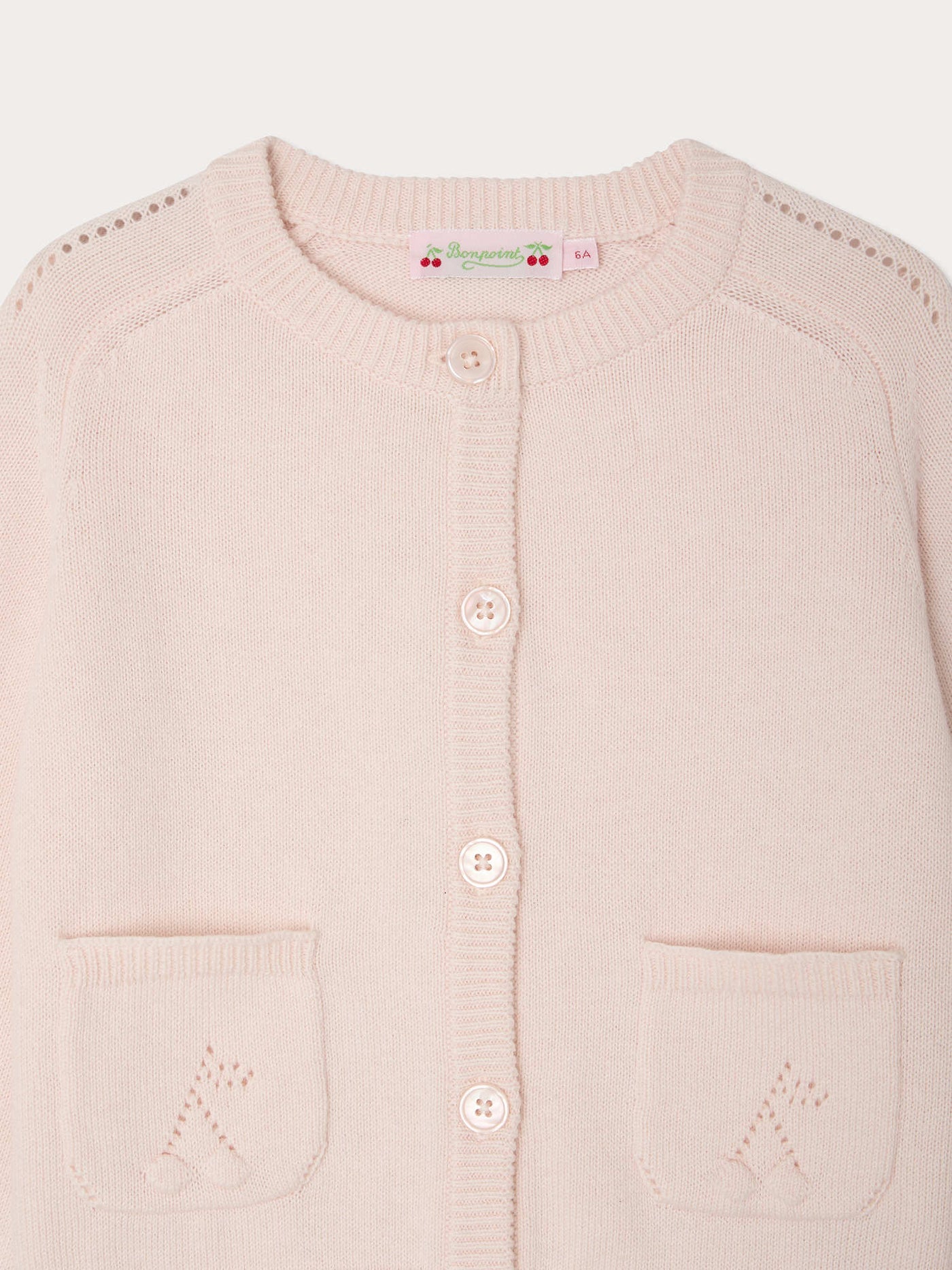 Cardigan Elisea girocollo in cotone biologico