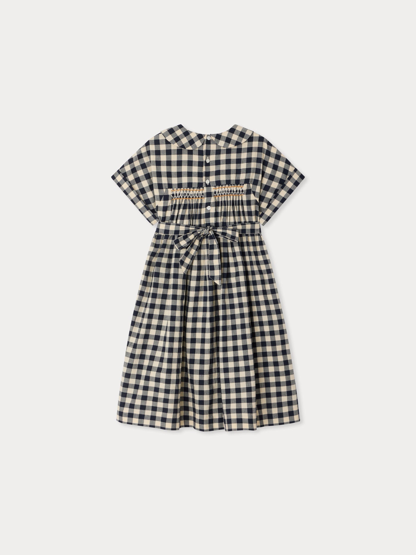 Kleid Lelou mit Smokarbeit und Handstickerei