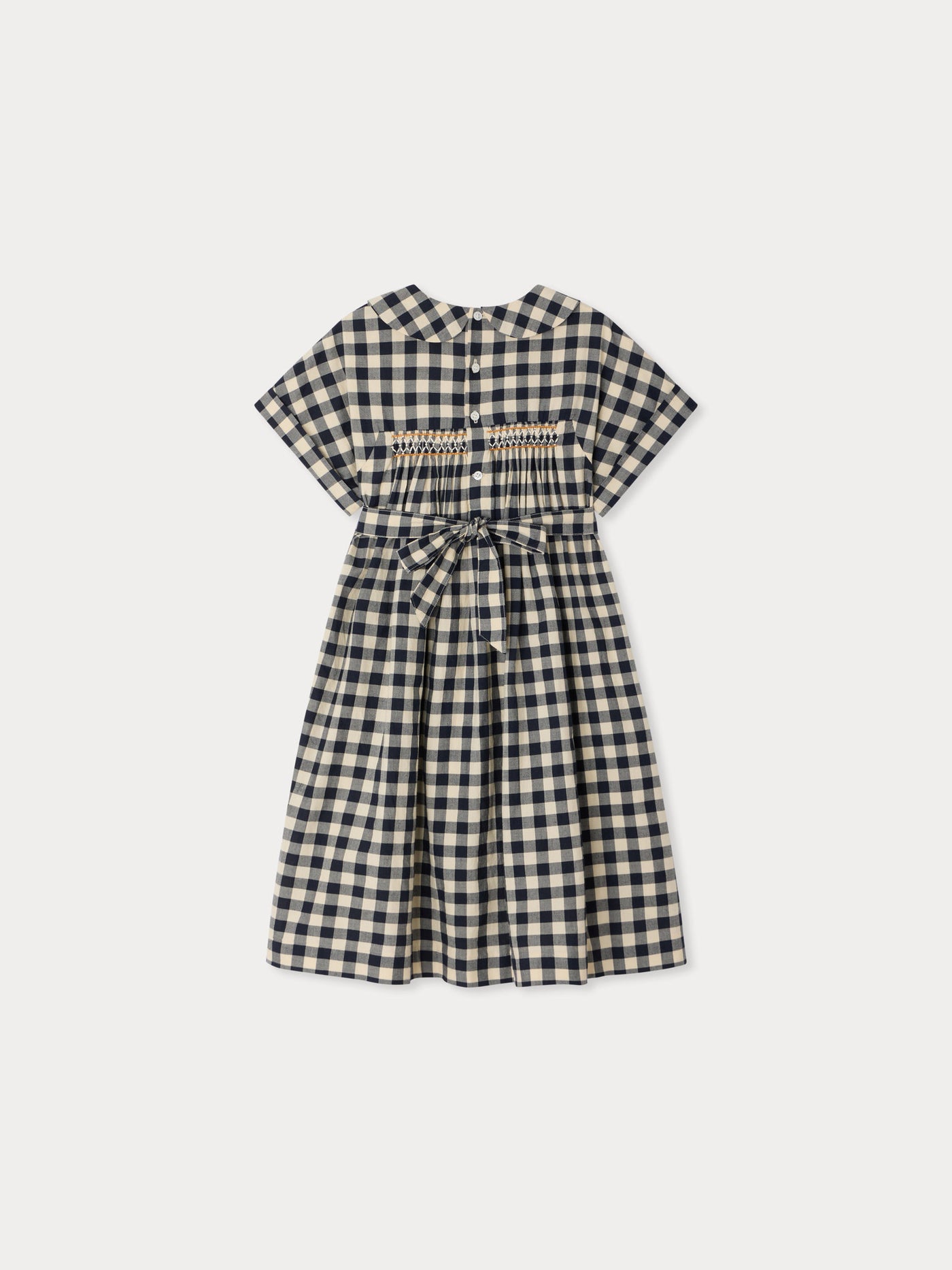 Kleid Lelou mit Smokarbeit und Handstickerei