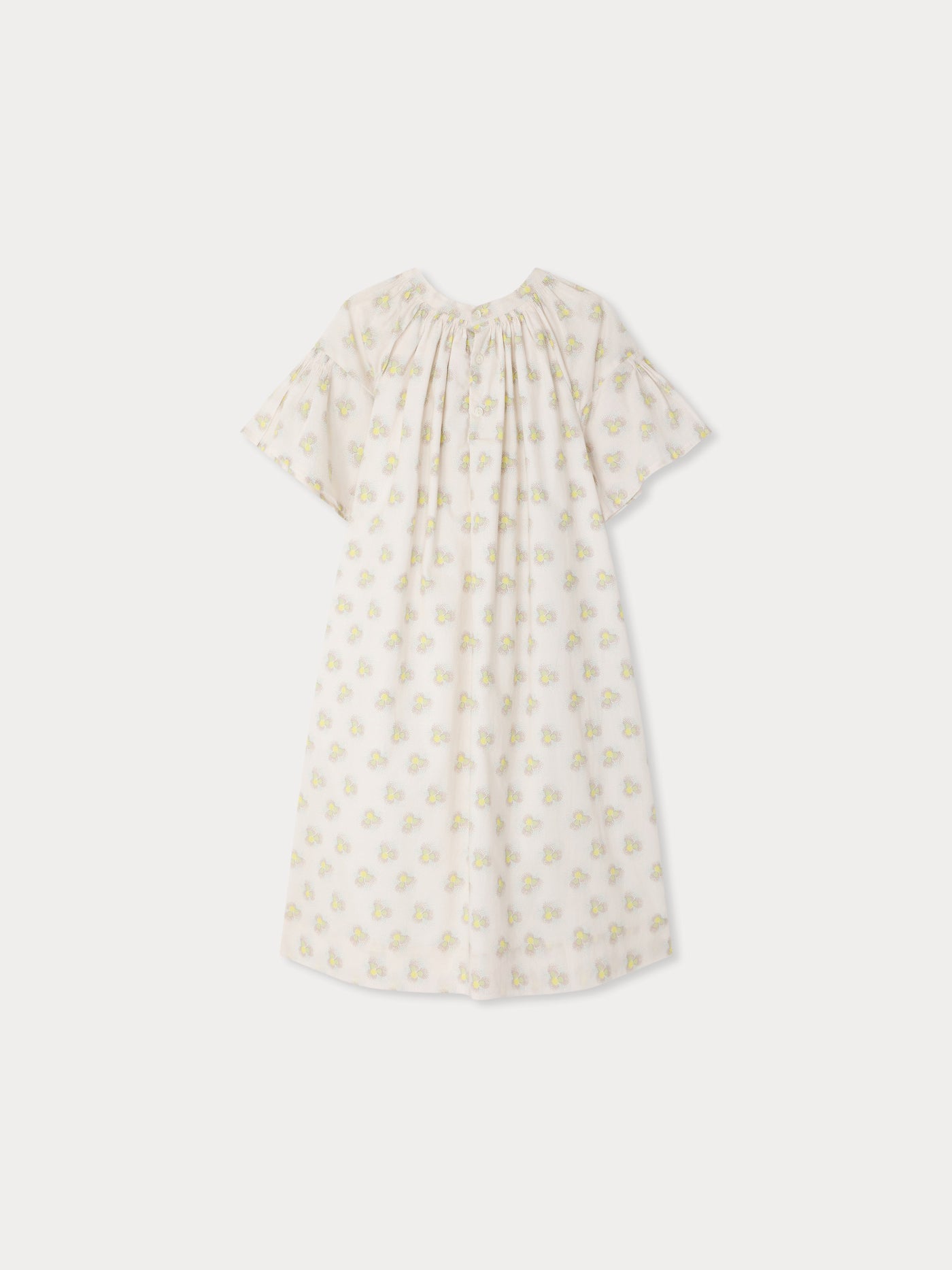 Robe Cyliane smockée en coton biologique