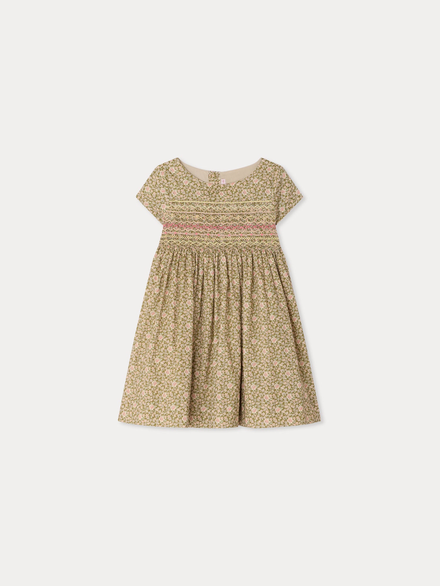 【新品未使用】ルイスドッグ Organic Liberty Dress XS Duchesse dress smocked and hand-embroidered in Liberty organic