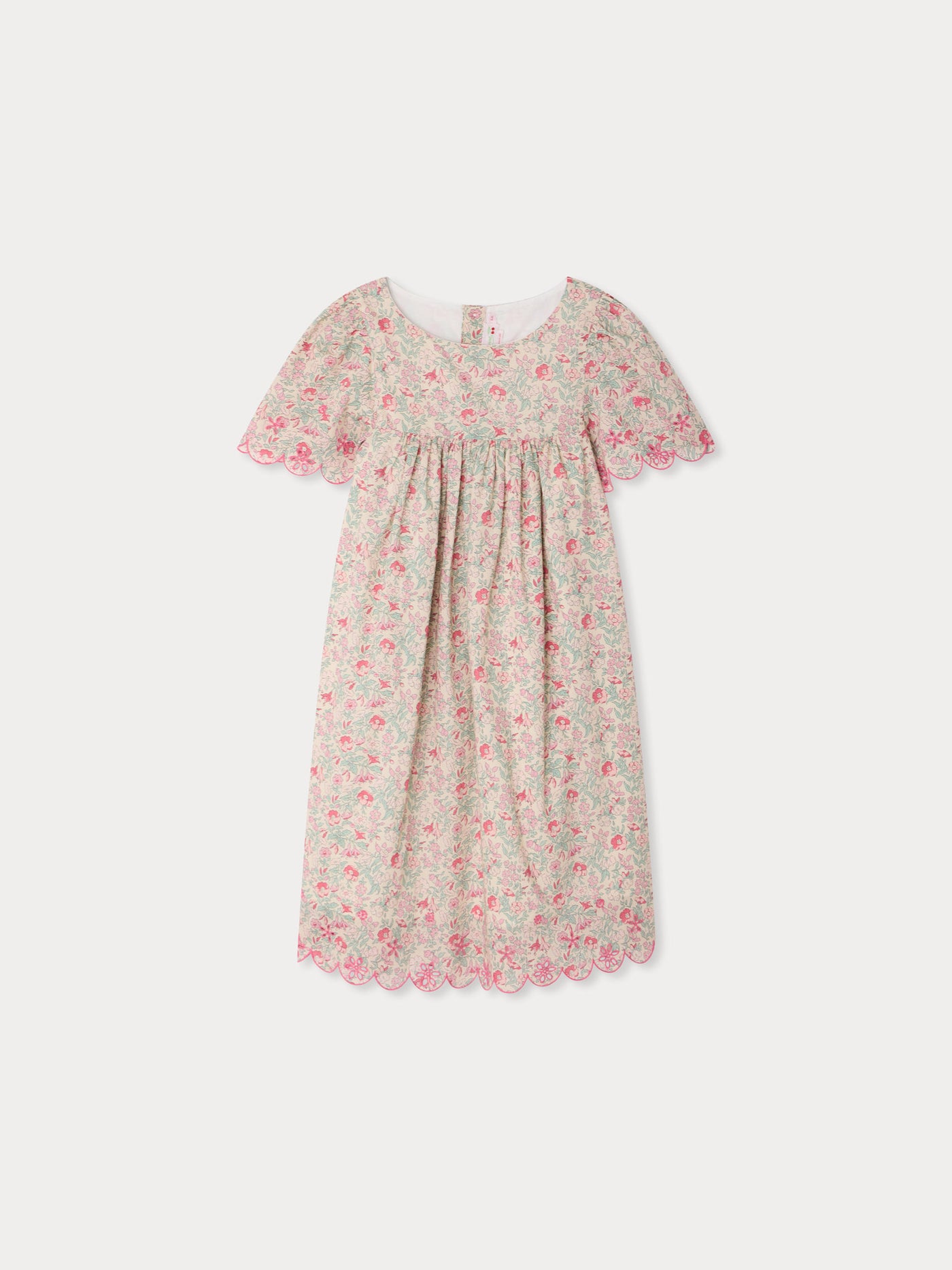 Robe Lysiane à broderies anglaises en tissu Liberty en coton biologique
