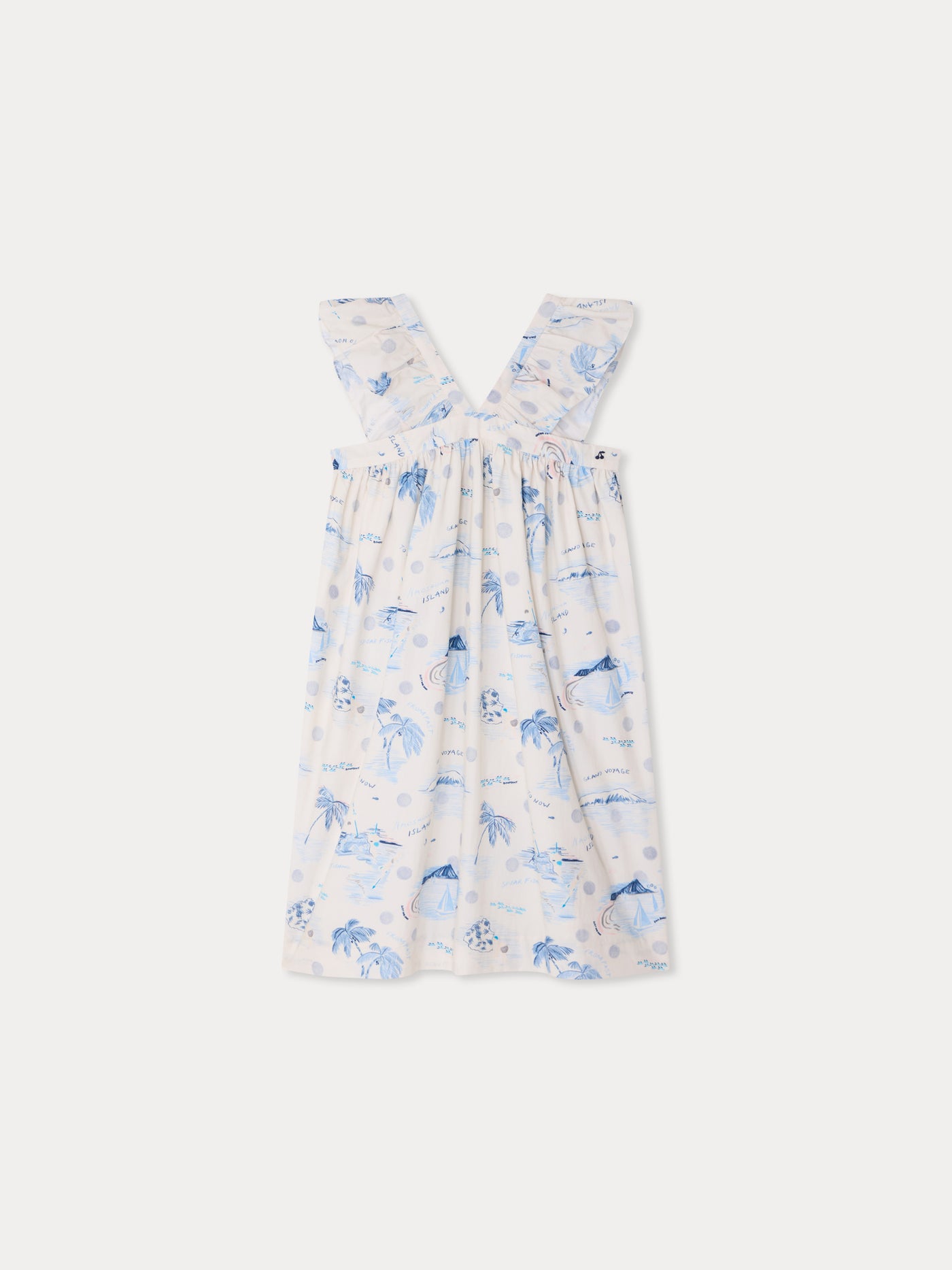 Eleana island print dress in organic cotton