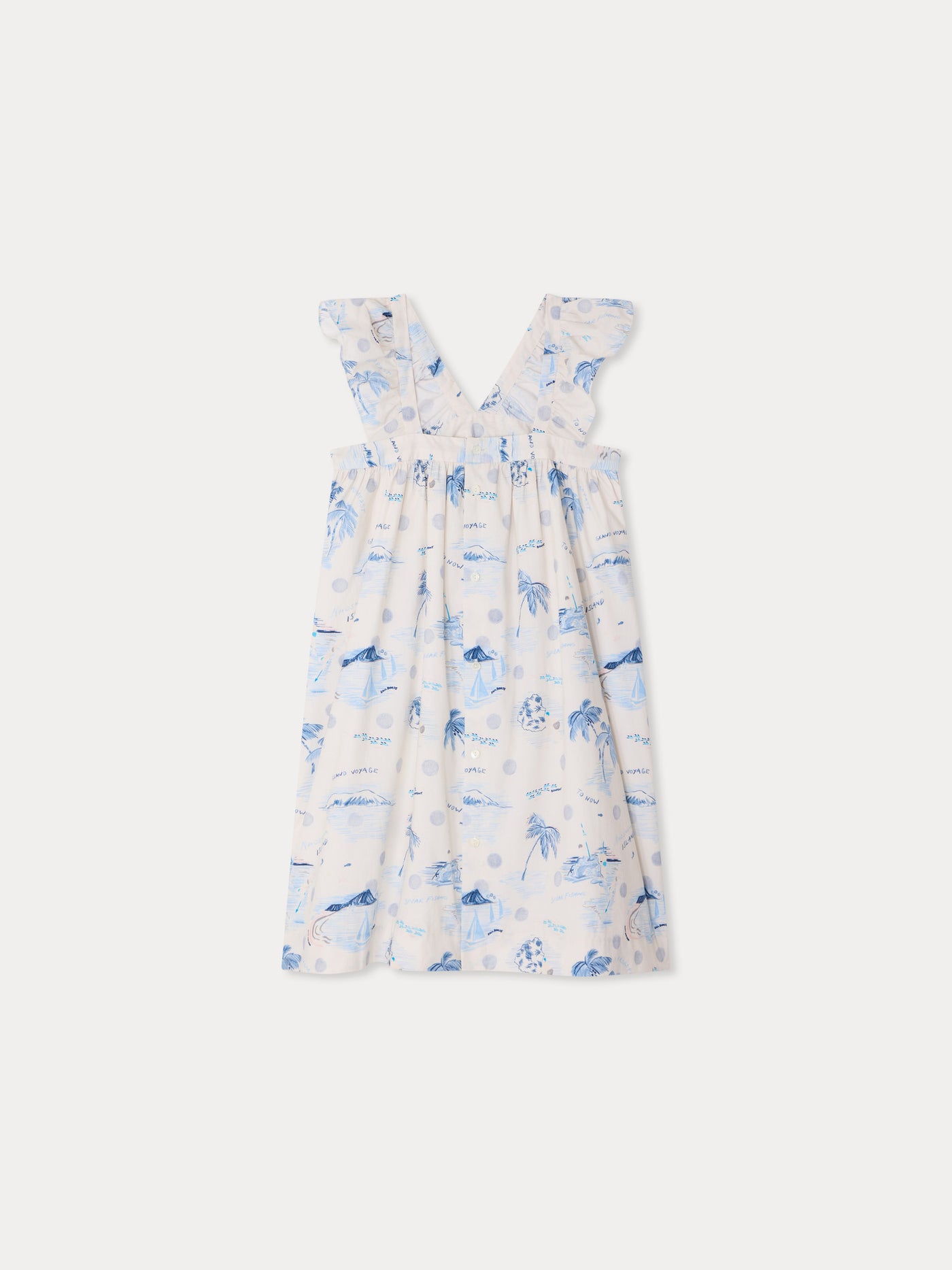 Eleana island print dress in organic cotton