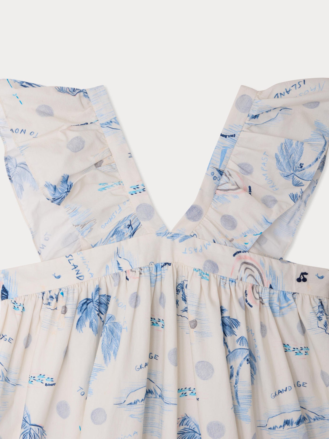 Eleana island print dress in organic cotton