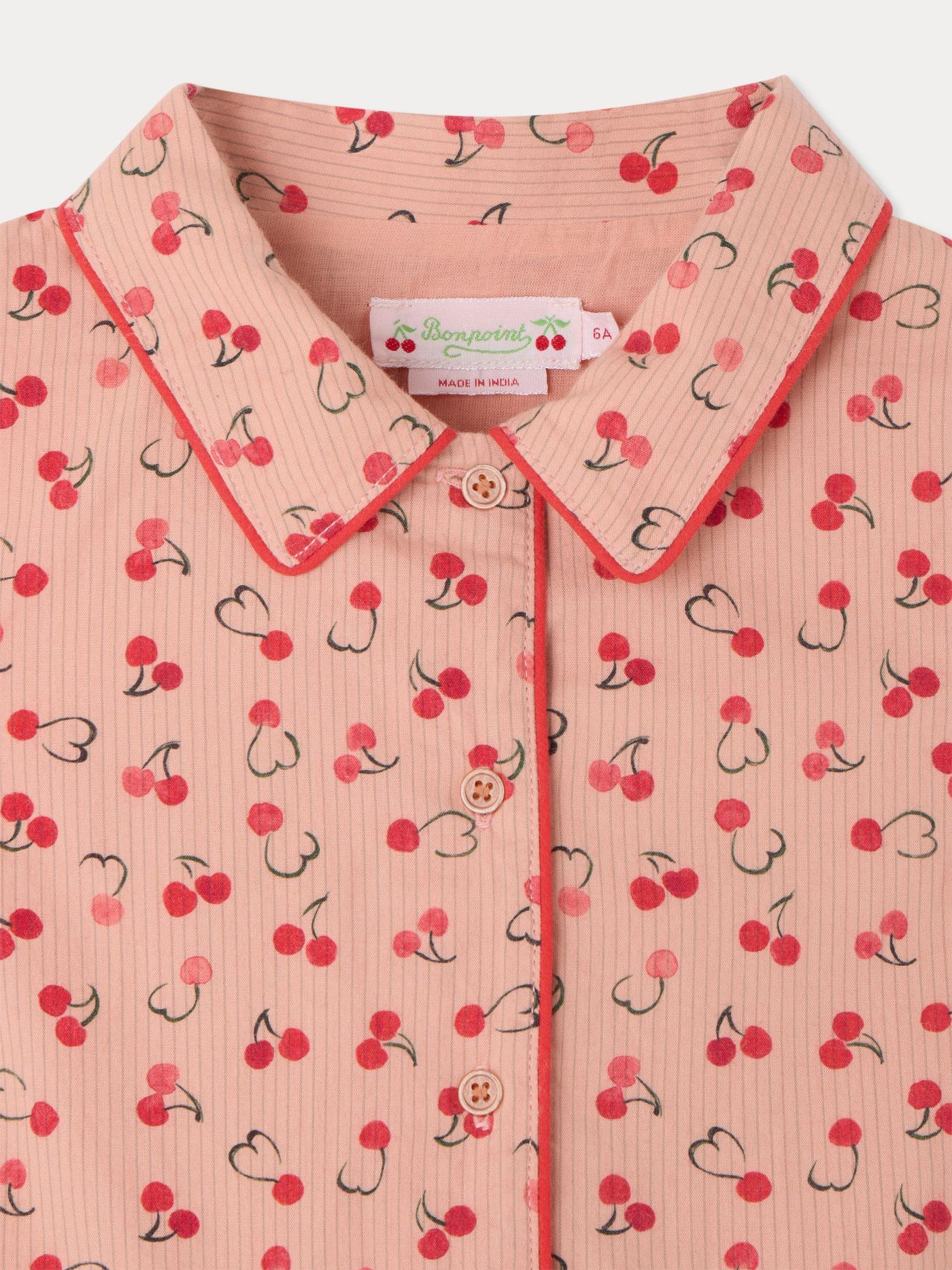 Robe Anne à imprimé cerise en coton biologique