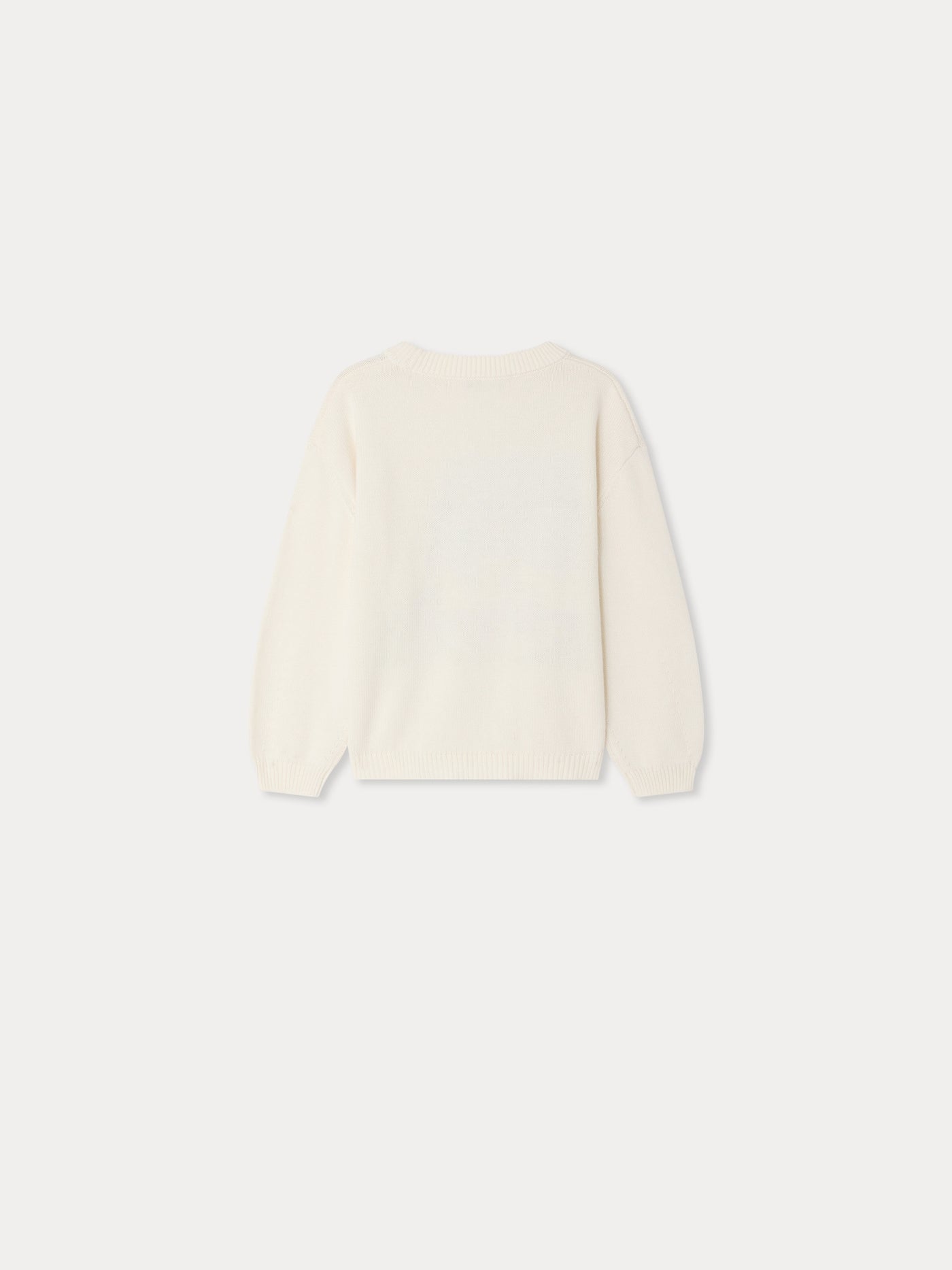 Maglione Anumati giardino ricamato a mano in cotone biologico