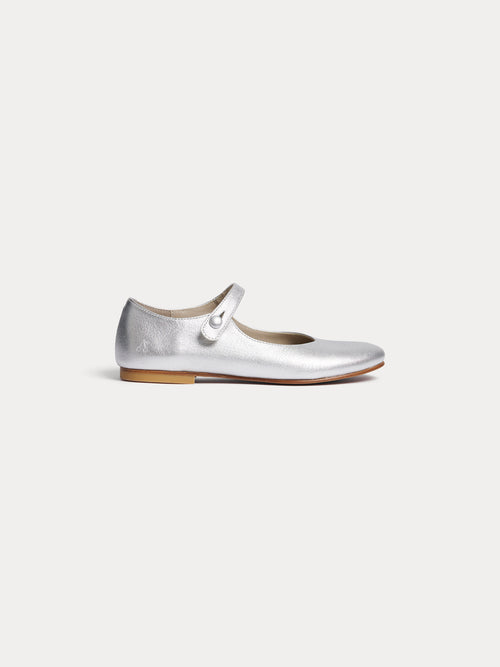 Ballerine Ella in pelle argento