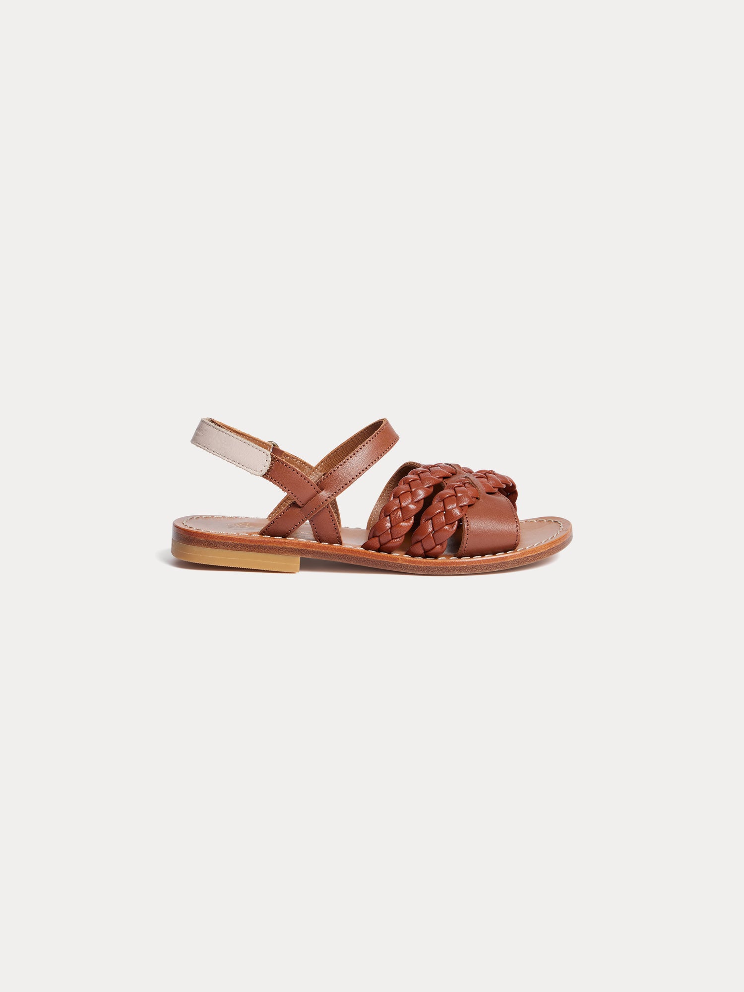 Liza leather braided sandals • Bonpoint