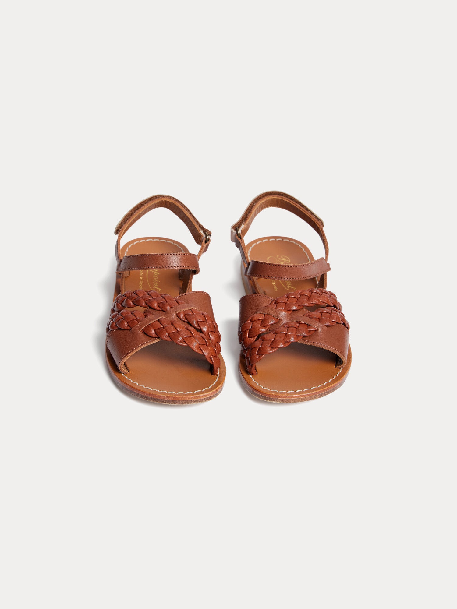 Liza leather braided sandals • Bonpoint