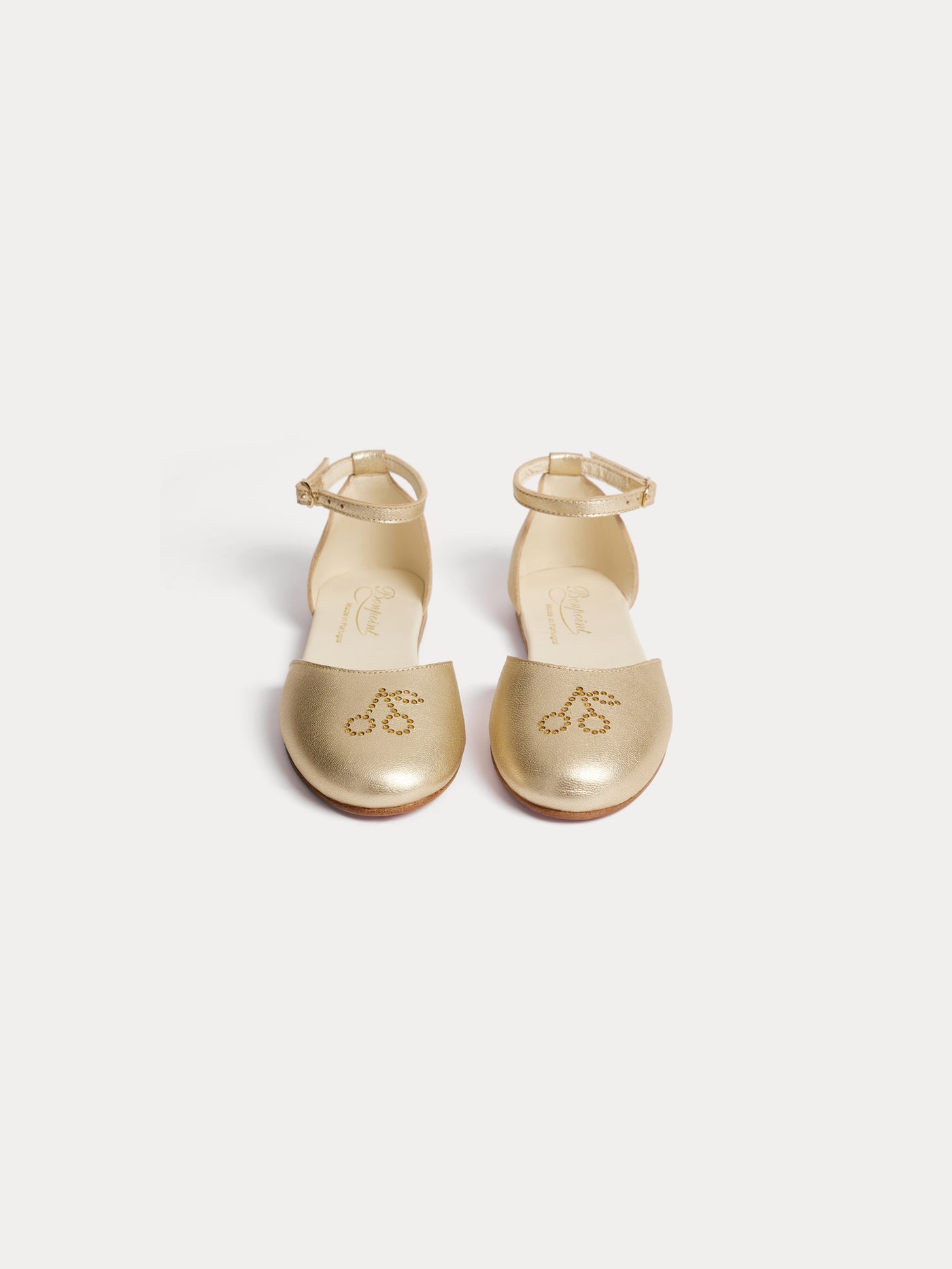 Felyne Ballerinas aus goldfarbenem Leder