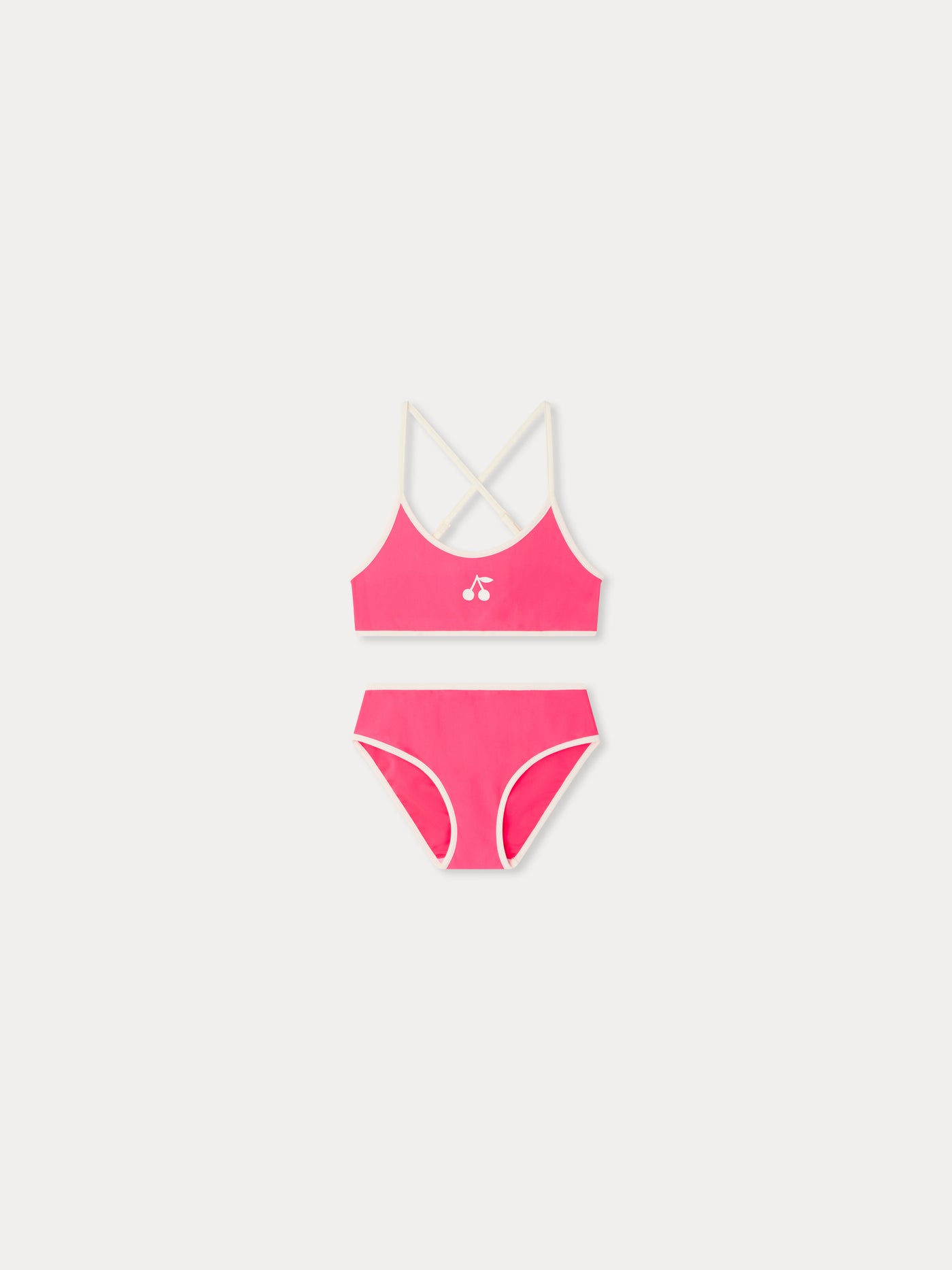 Maillot de bain deux pièces Lura rose fluo