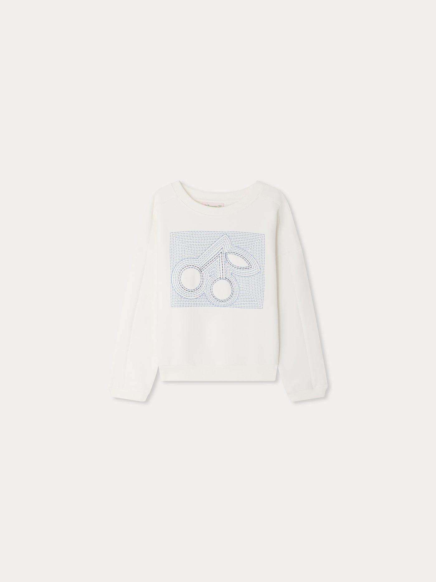 Gena sweatshirt embroidered with cherry in organic cotton