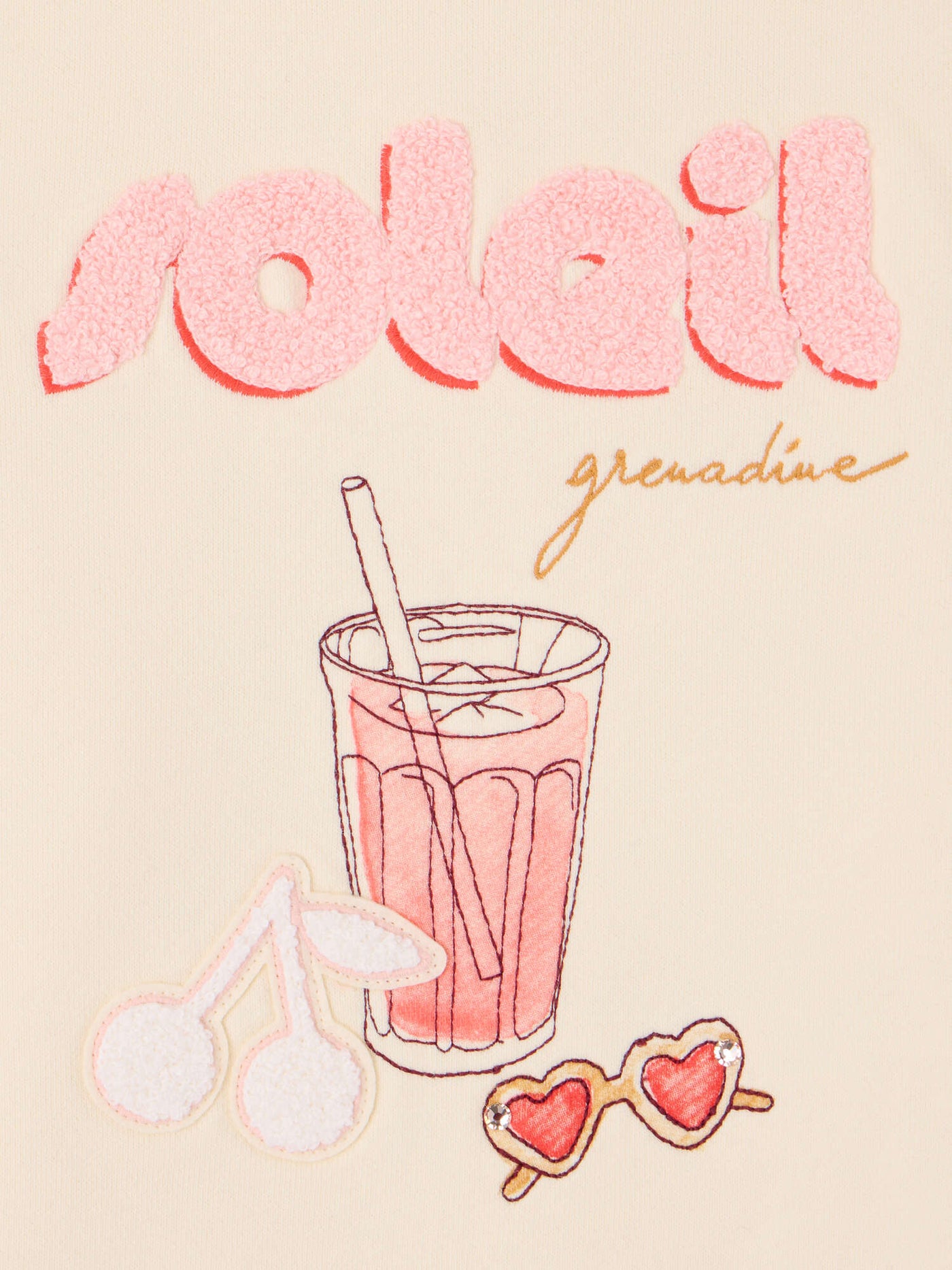 Maglione Lika con stampa di bicchieri di succo di frutta