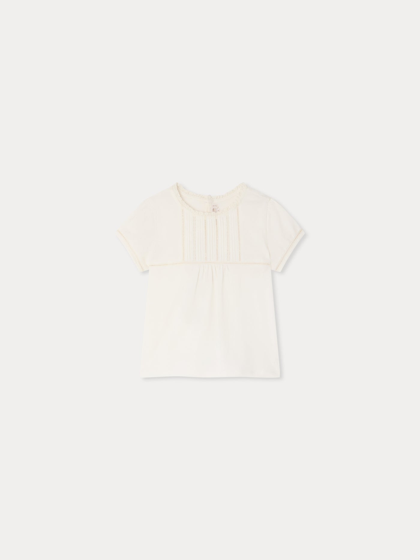 T-shirt Capricia in cotone biologico con pannello in pizzo