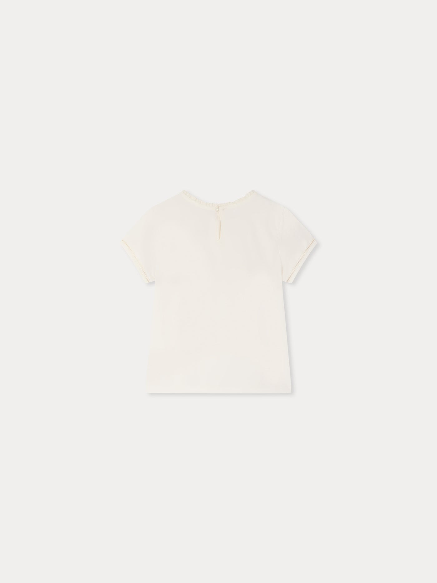 T-shirt Capricia in cotone biologico con pannello in pizzo