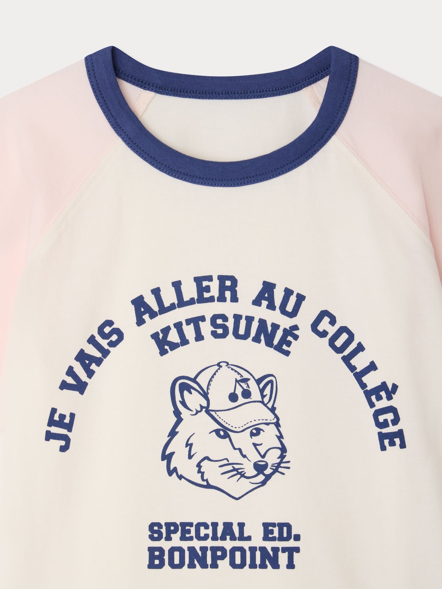 Girls' Look Bonpoint x Maison Kitsuné - Denim set with embroidery on t